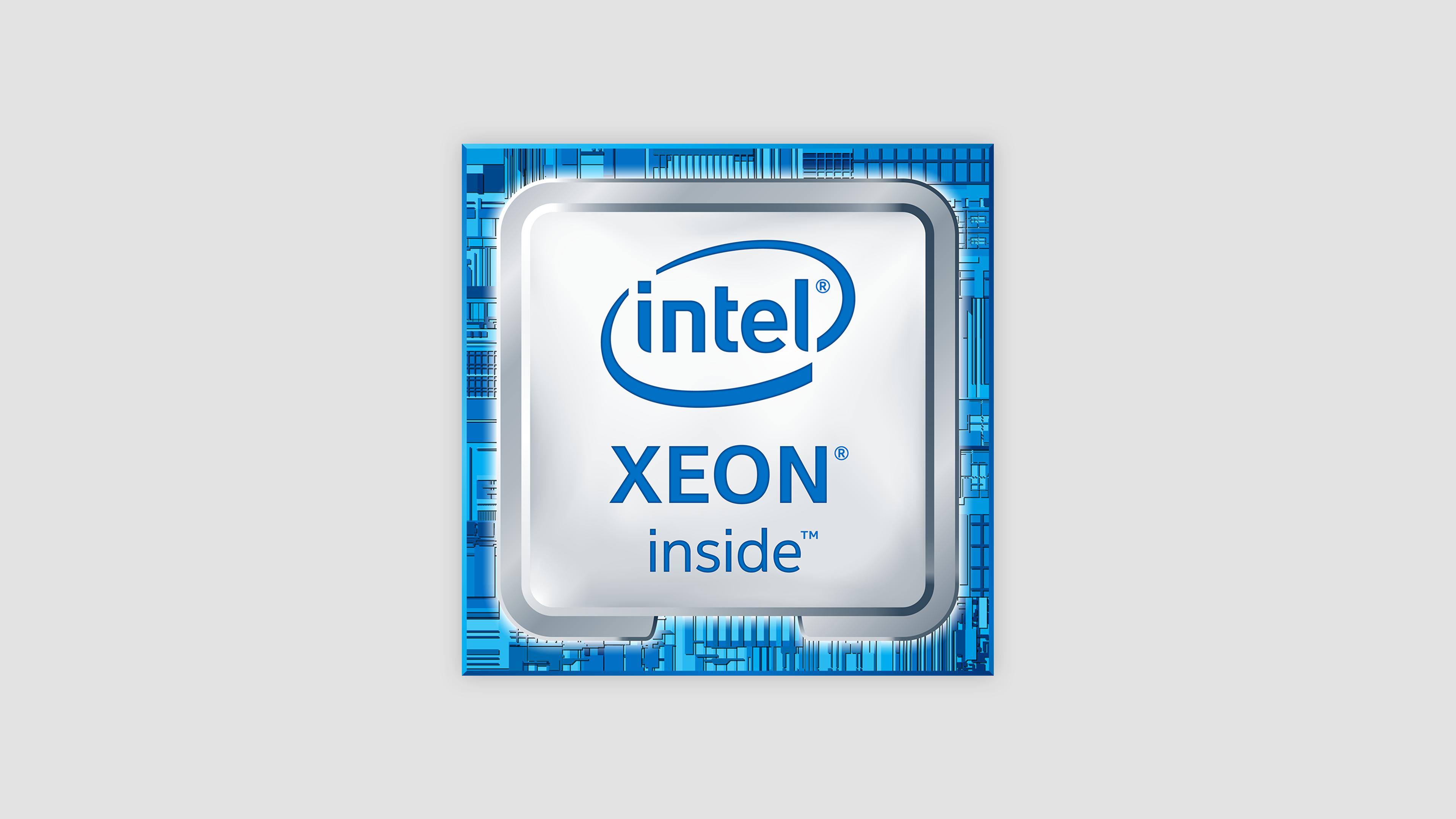 General 3840x2160 technology server Intel CPU Xeon hardware logo simple background white background