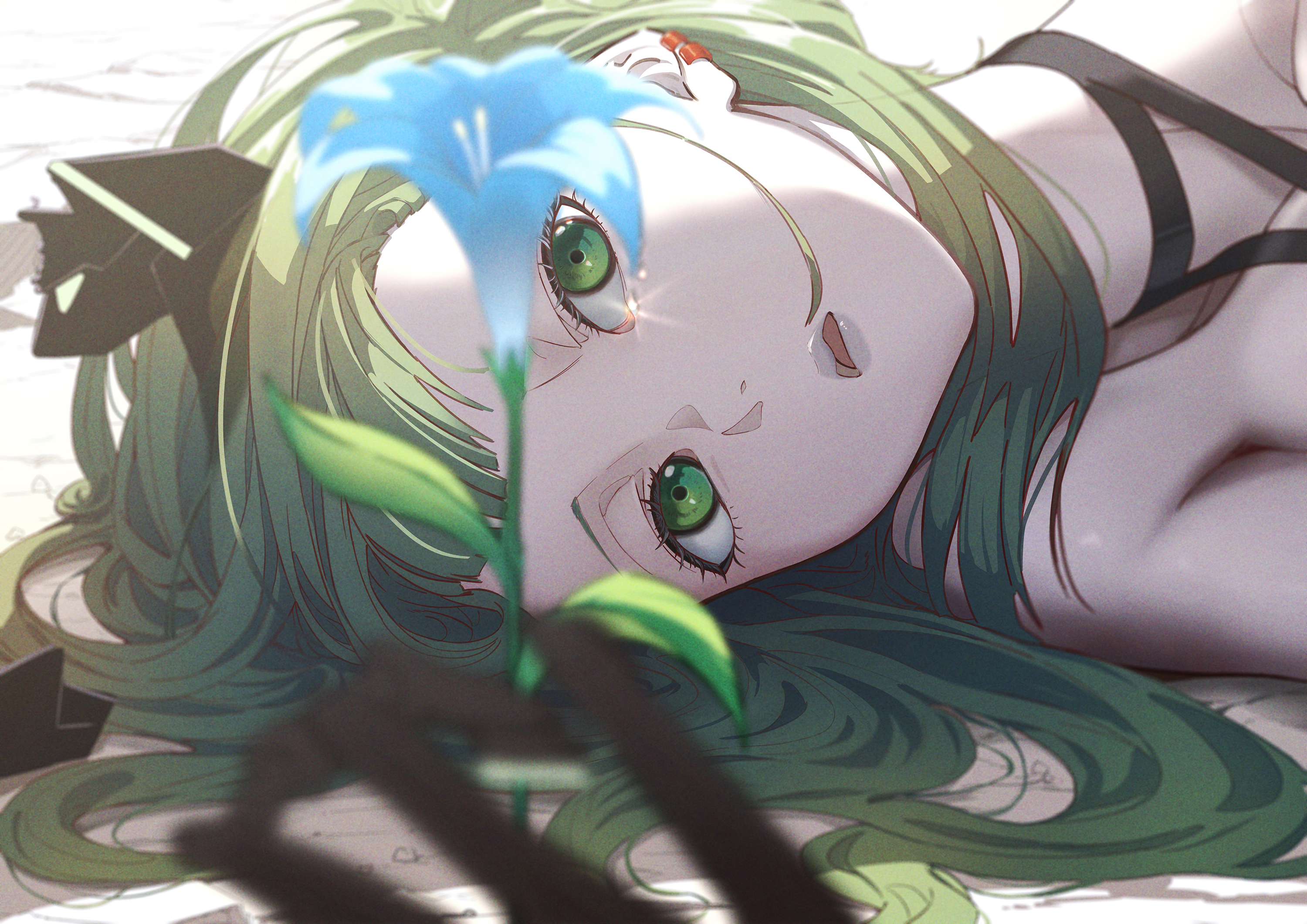 Anime 3000x2121 anime anime girls Black Rock Shooter Dead Master green hair green eyes