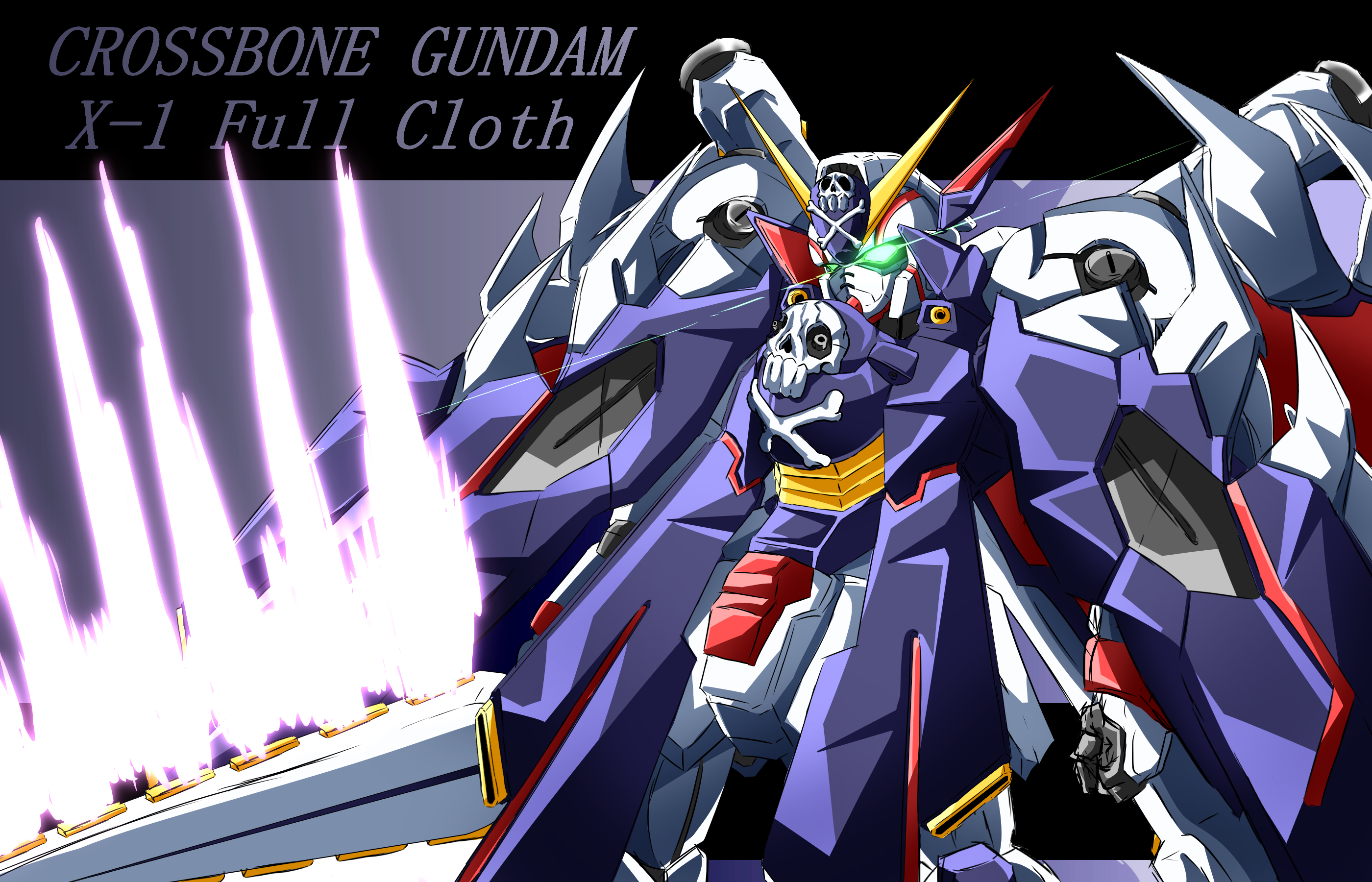 Anime 2800x1800 anime mechs Gundam Super Robot Taisen Mobile Suit Crossbone Gundam Crossbone Gundam X-1 Full Cloth artwork digital art fan art
