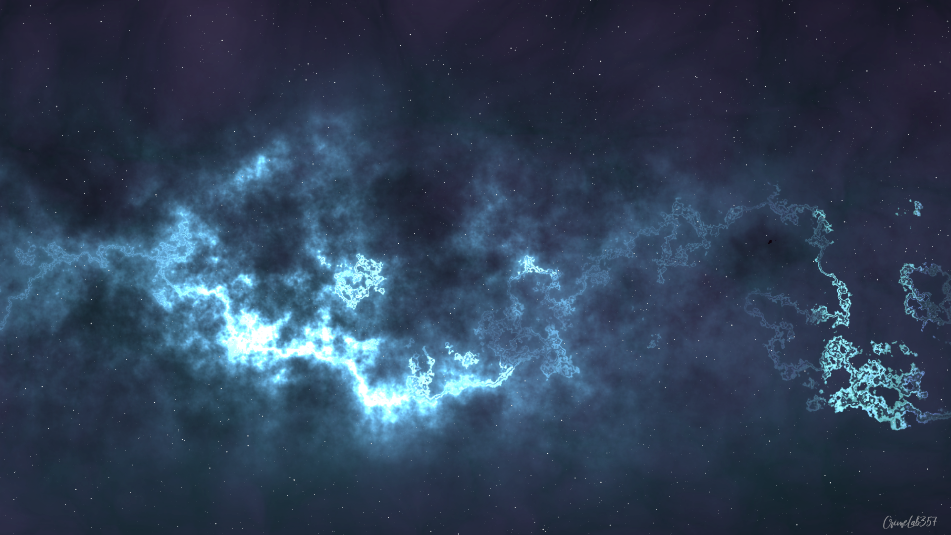 General 1920x1080 space nebula watermarked stars blue