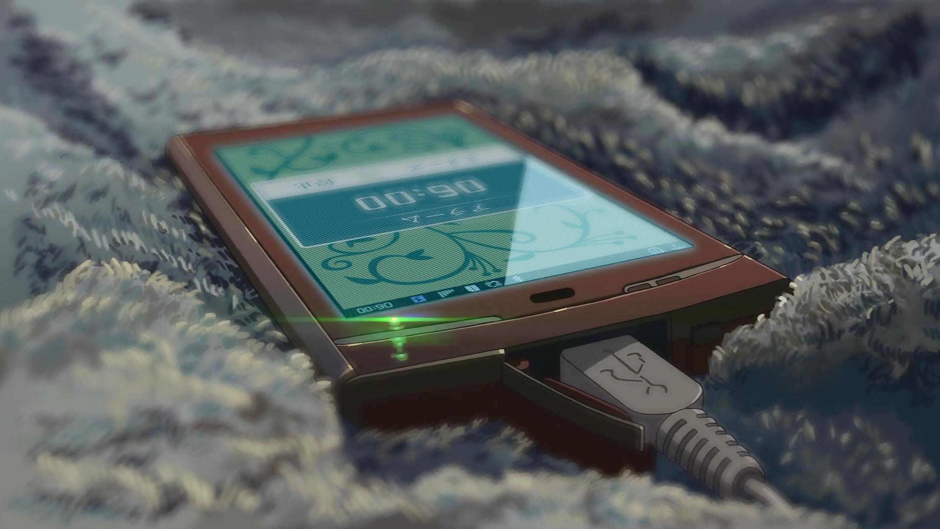 Anime 1920x1080 smartphone technology anime USB The Garden of Words Makoto Shinkai 