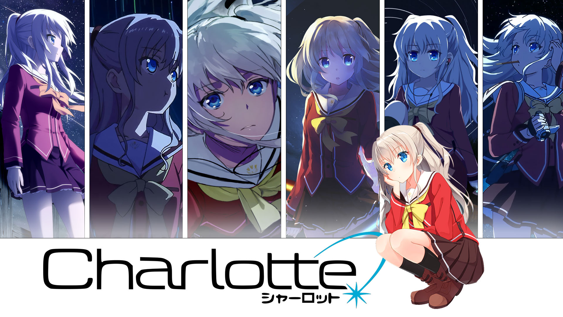 Anime 1920x1080 anime girls Tomori Nao edit blonde Charlotte (anime)