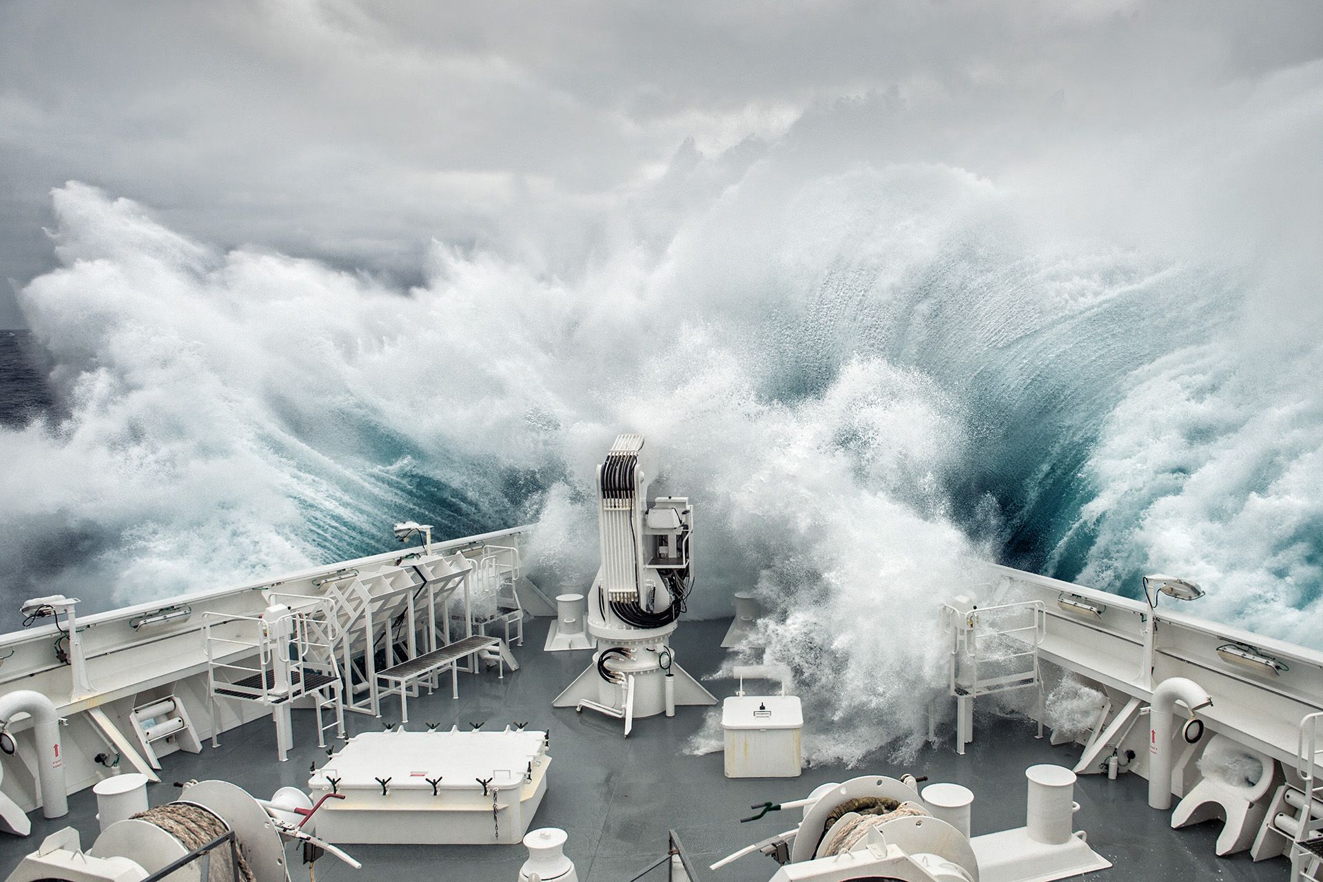 General 1920x1280 nature sea waves water ship storm