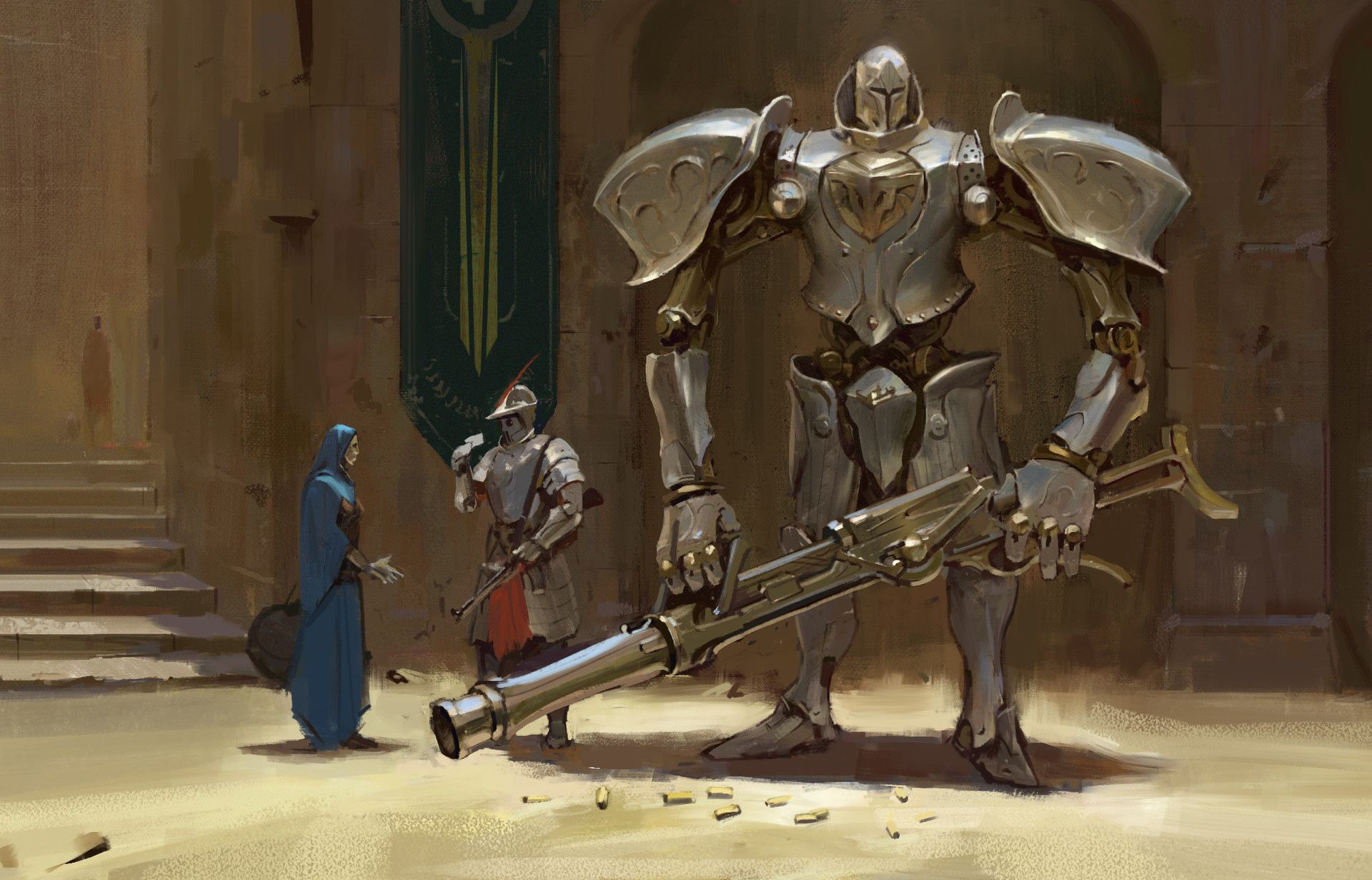 General 1920x1231 robot soldier women rifles armor weapon artwork fantasy art futuristic illustration digital art