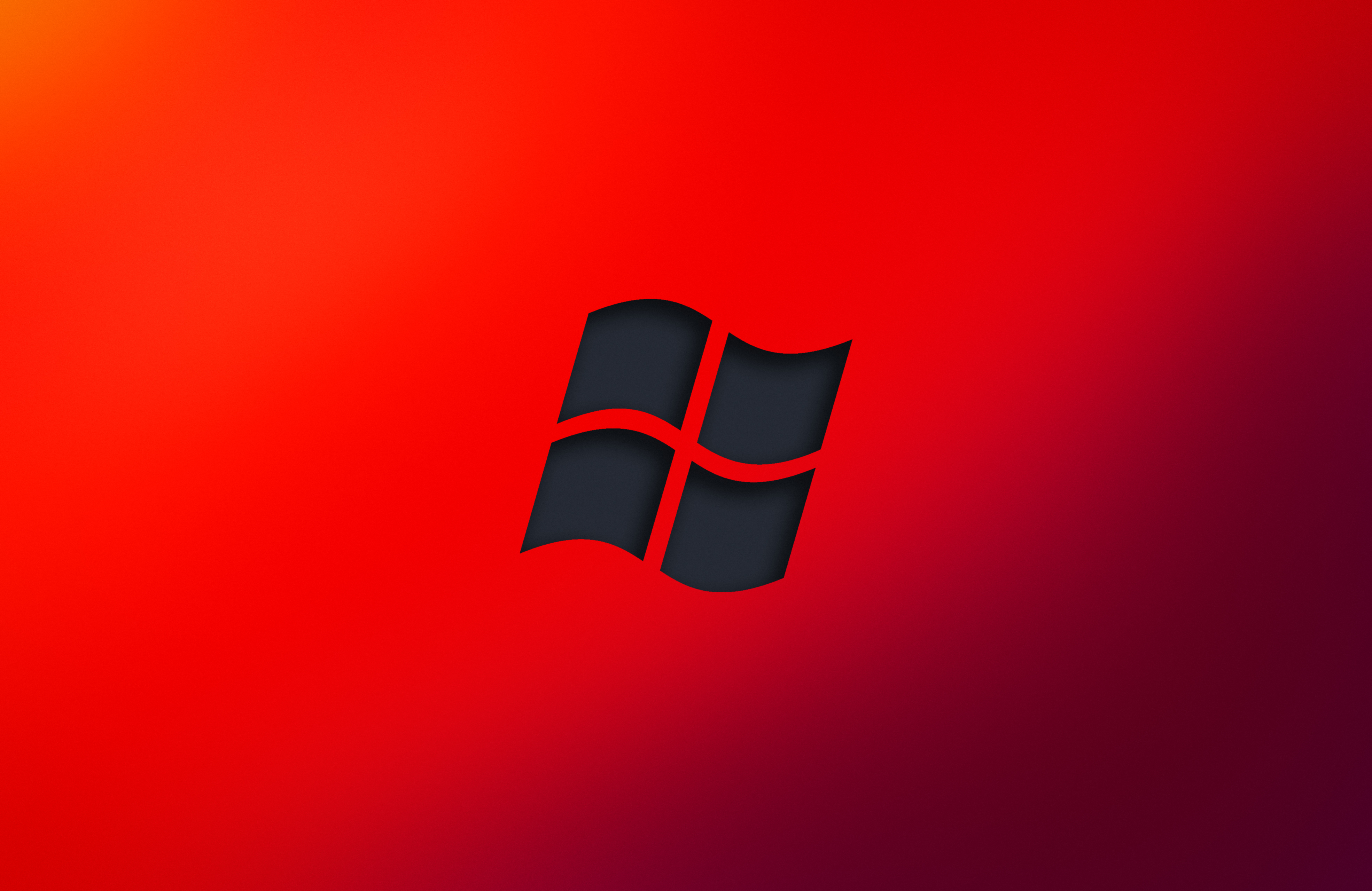 General 3940x2560 minimalism red windows logo Windows XP gradient red background logo Microsoft operating system Microsoft Windows simple background digital art
