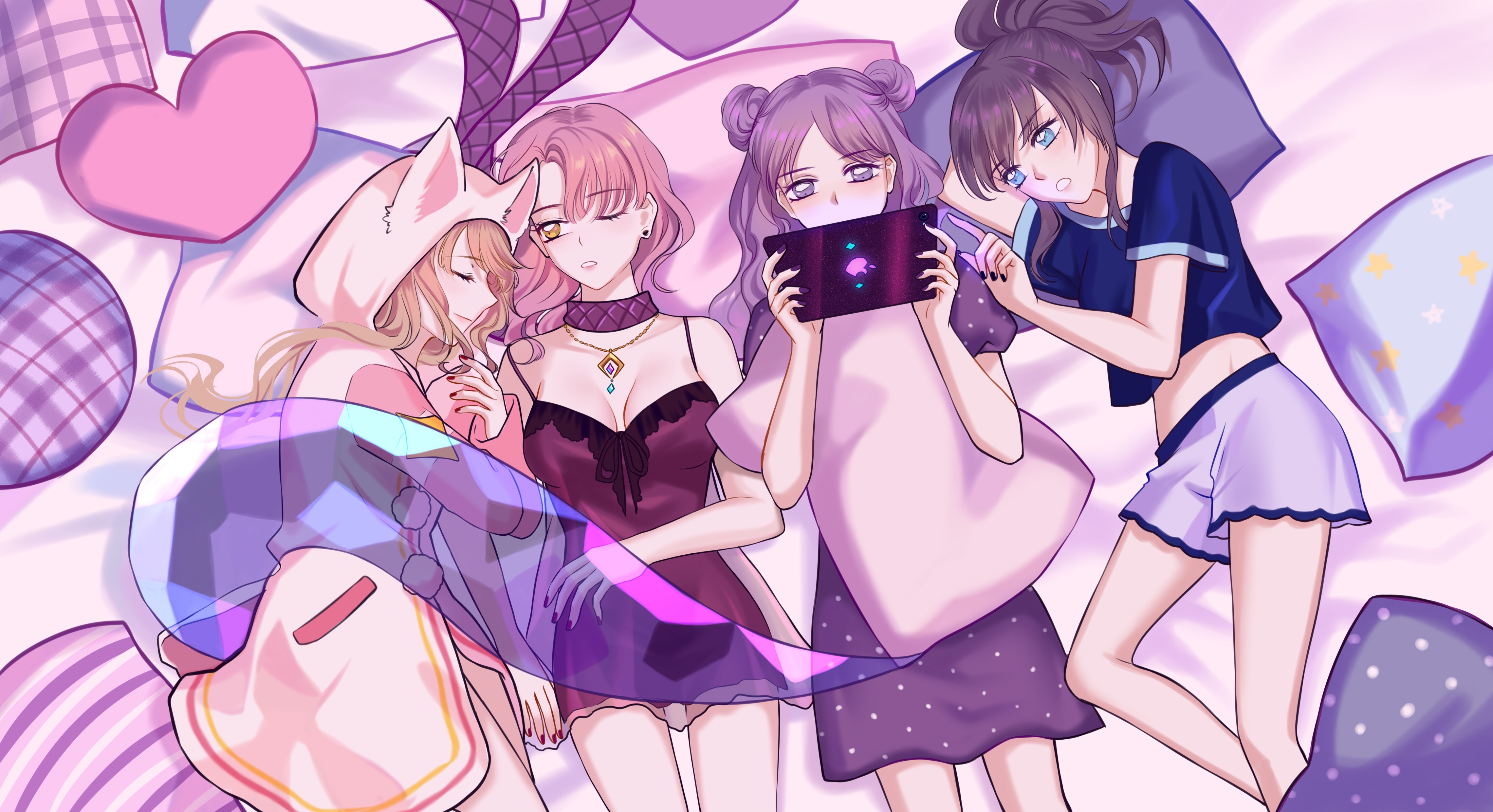 Anime 4560x2480 League of Legends bed anime girls anime