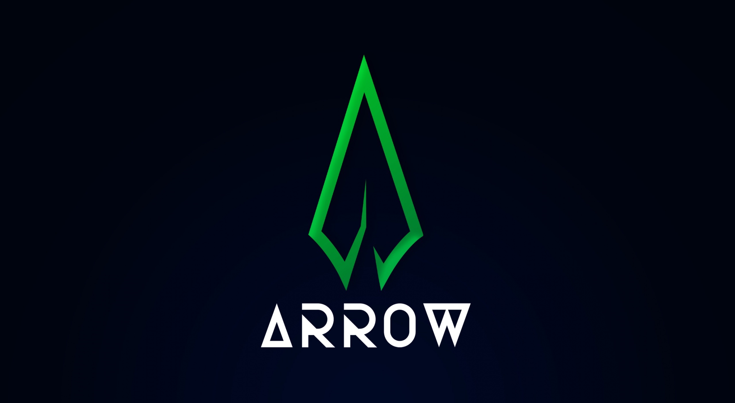 General 2560x1406 Arrow (TV series) logo blue artwork green comics digital art simple background black background