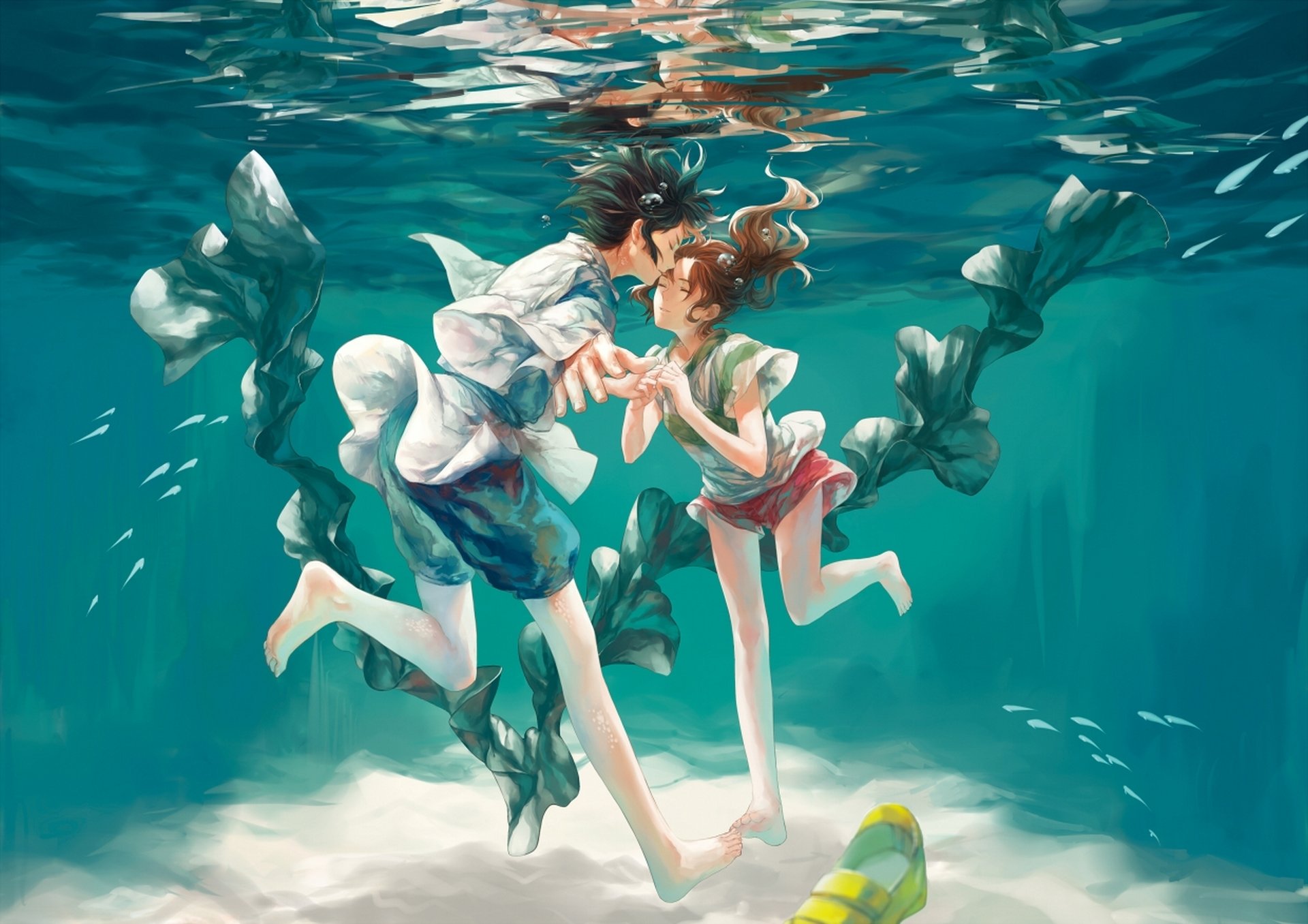 Anime 1920x1356 anime underwater anime girls anime boys Spirited Away Studio Ghibli