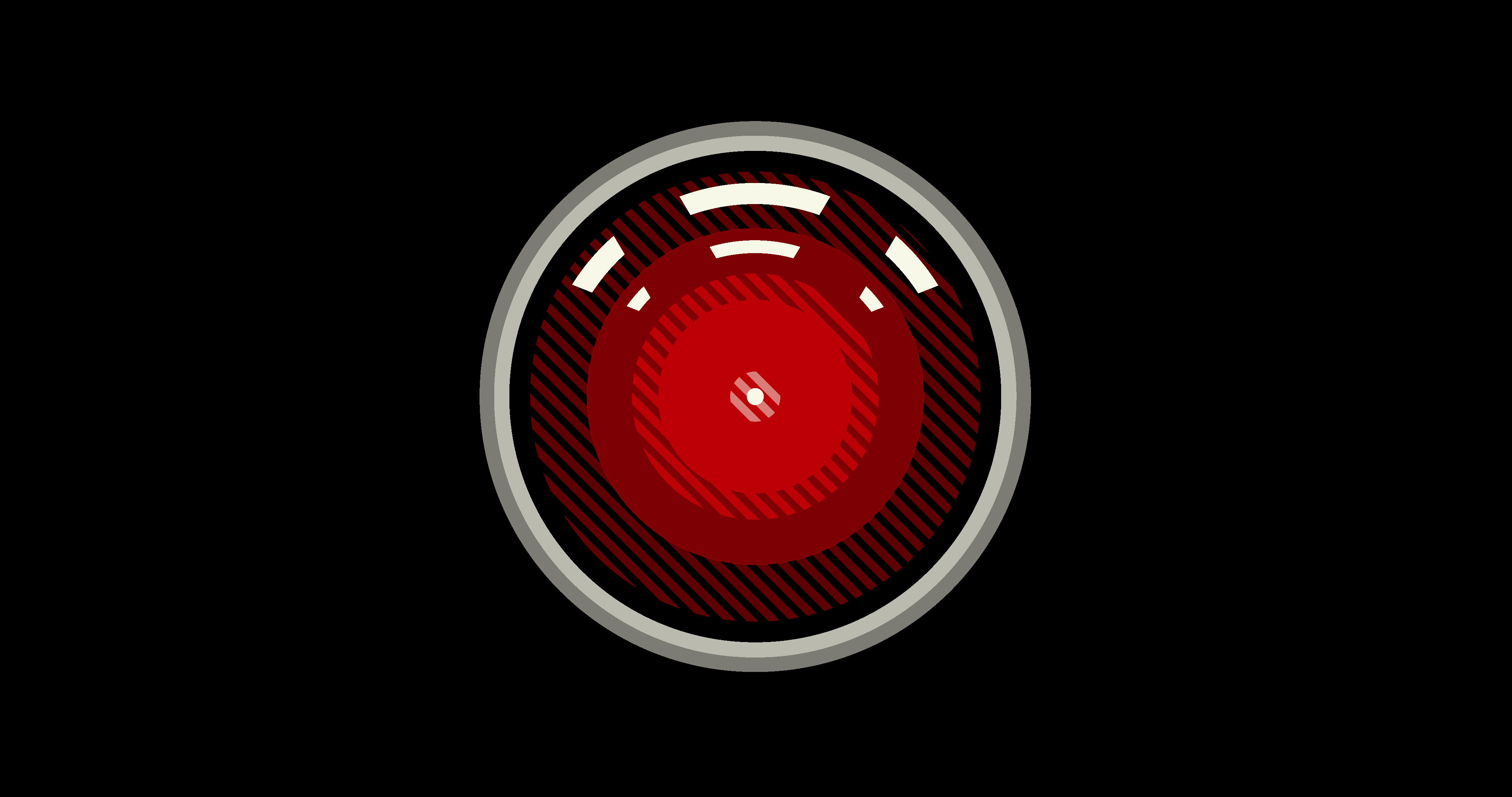 General 4096x2160 2001: A Space Odyssey computer HAL 9000 science fiction Ahoy movies minimalism red black background digital art simple background