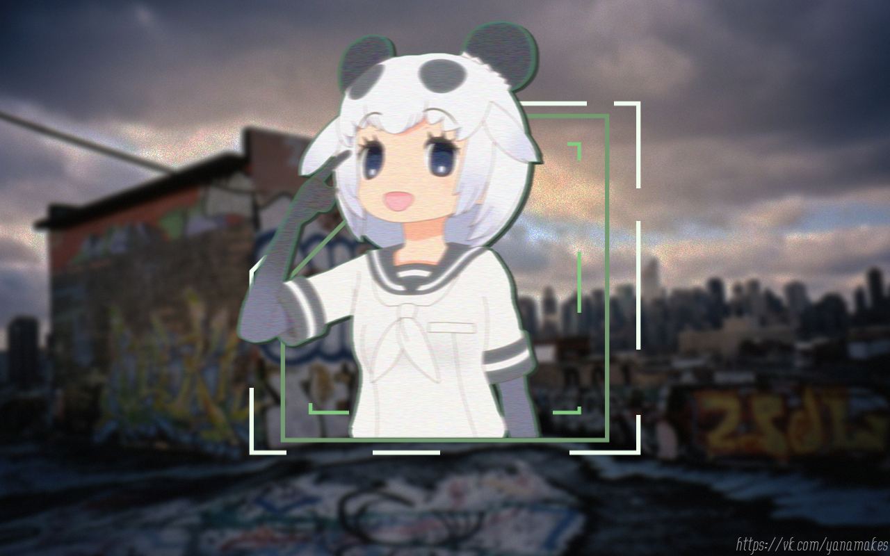 Anime 1280x800 kemono Kemono Friends anime panda picture-in-picture