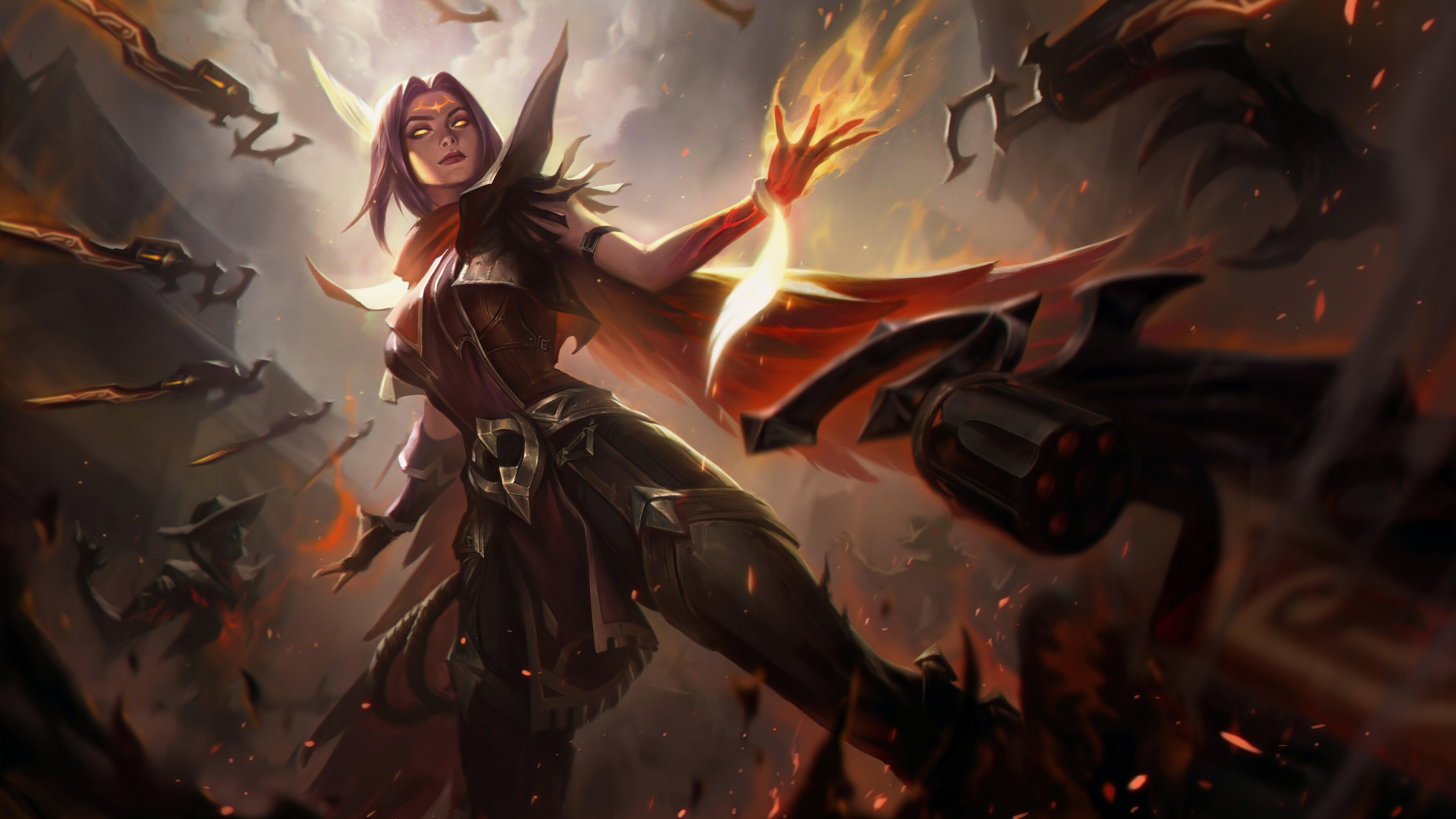 General 3840x2160 League of Legends Riot Games fire GZG Irelia (League of Legends) High Noon (League of Legends) video game characters