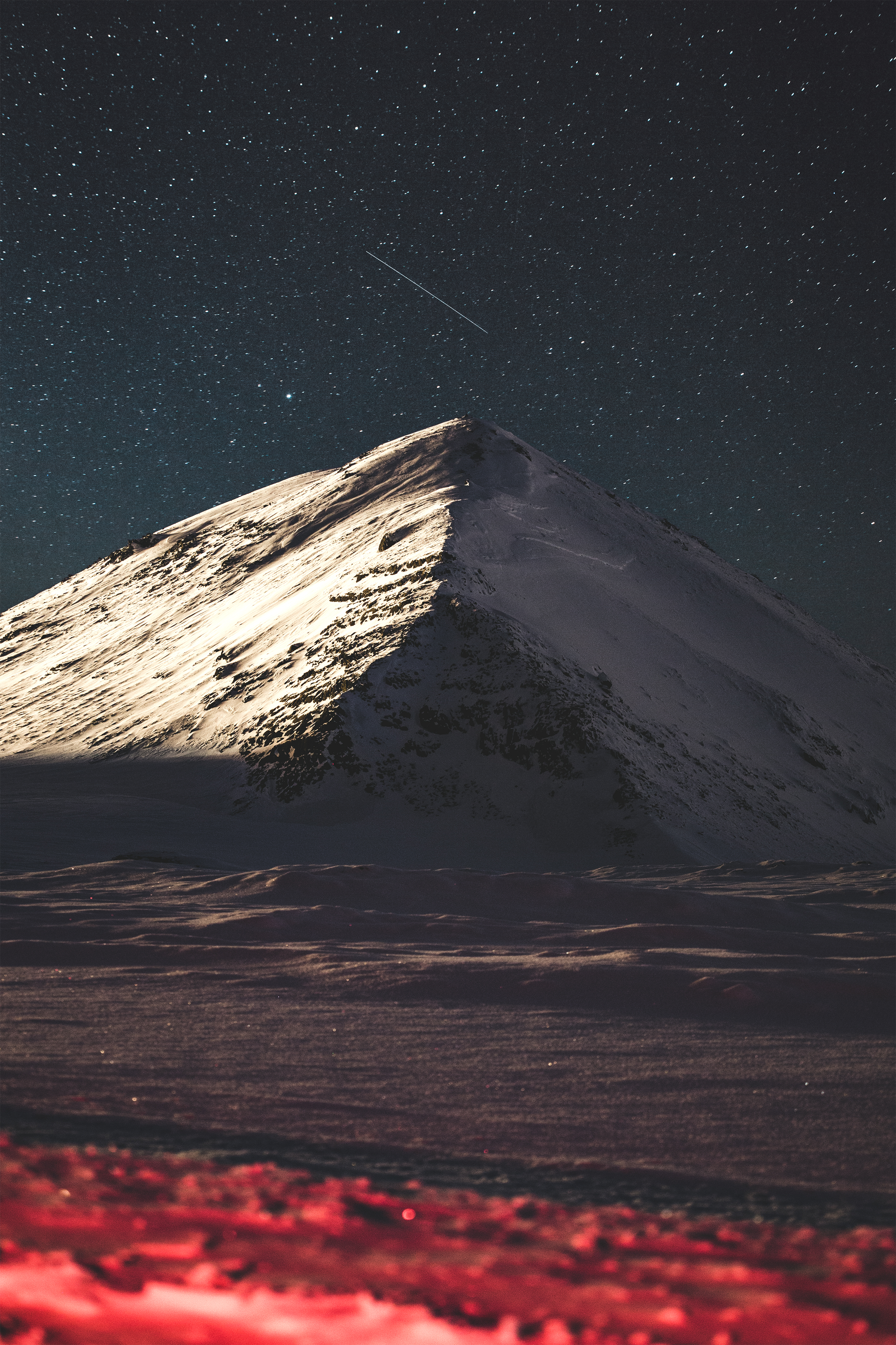 General 2730x4096 photography Iceland shooting stars stars mountains night snow