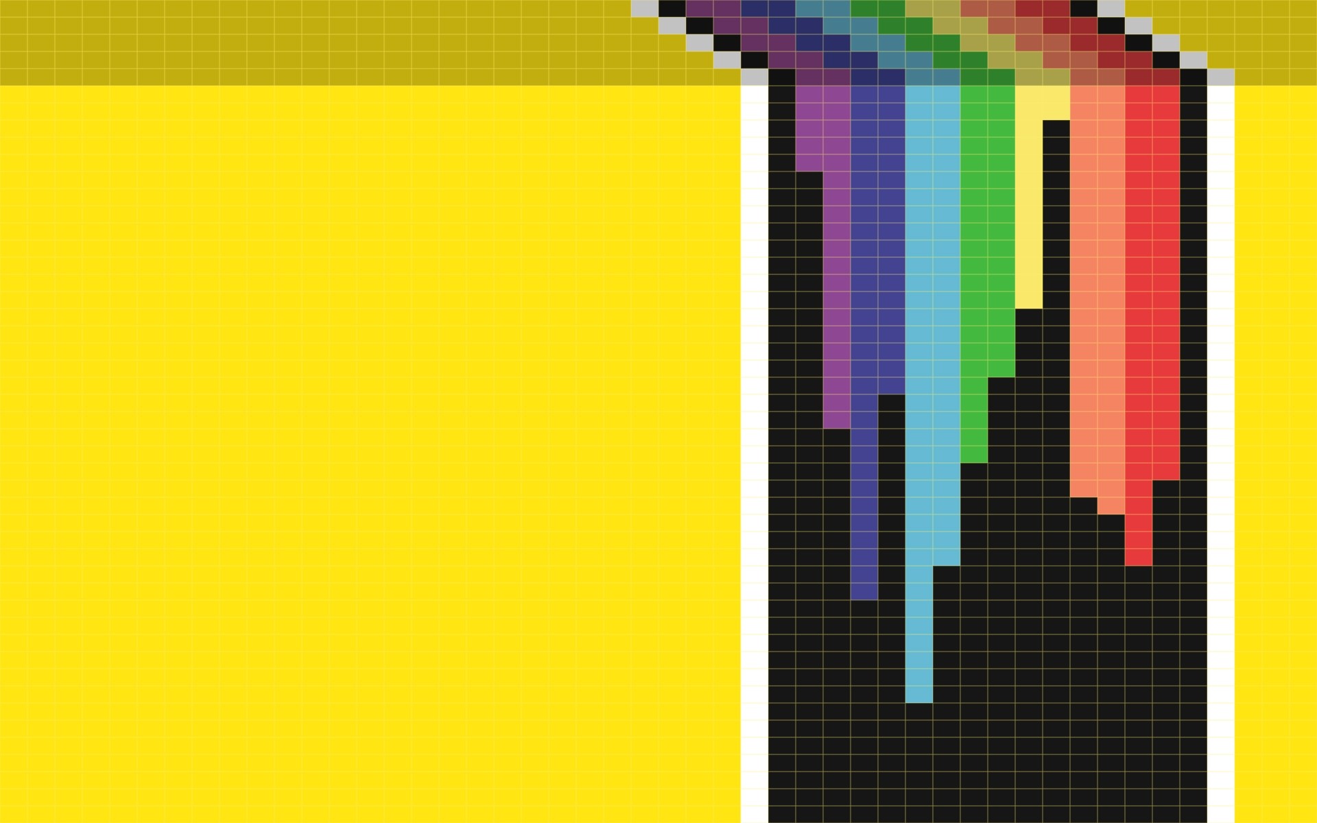 General 1920x1200 pixel art pixels colorful yellow background digital art yellow