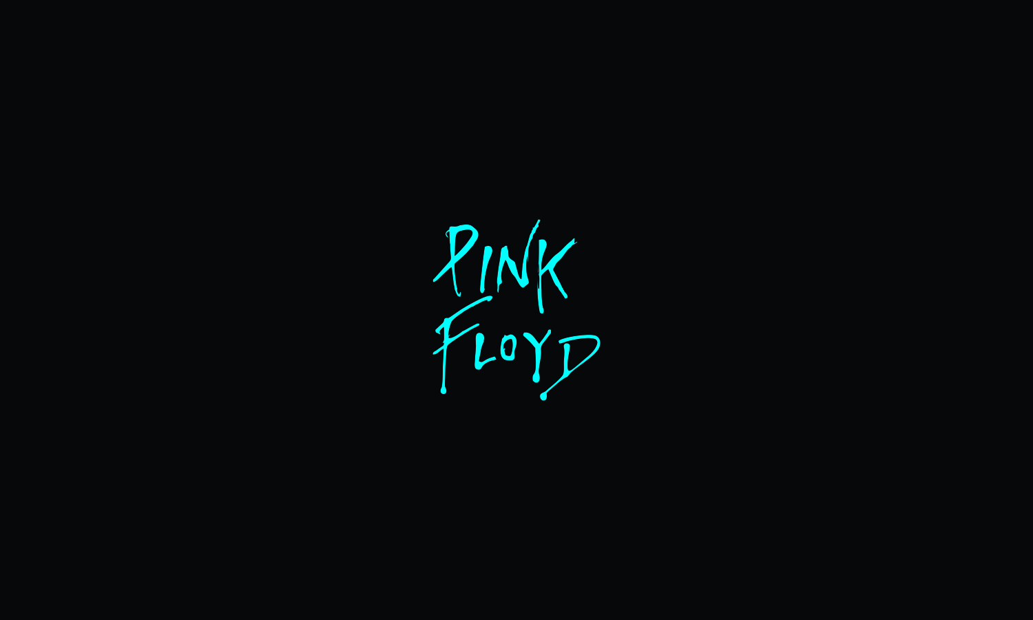 General 1500x900 Pink Floyd minimalism black cyan logo music black background band