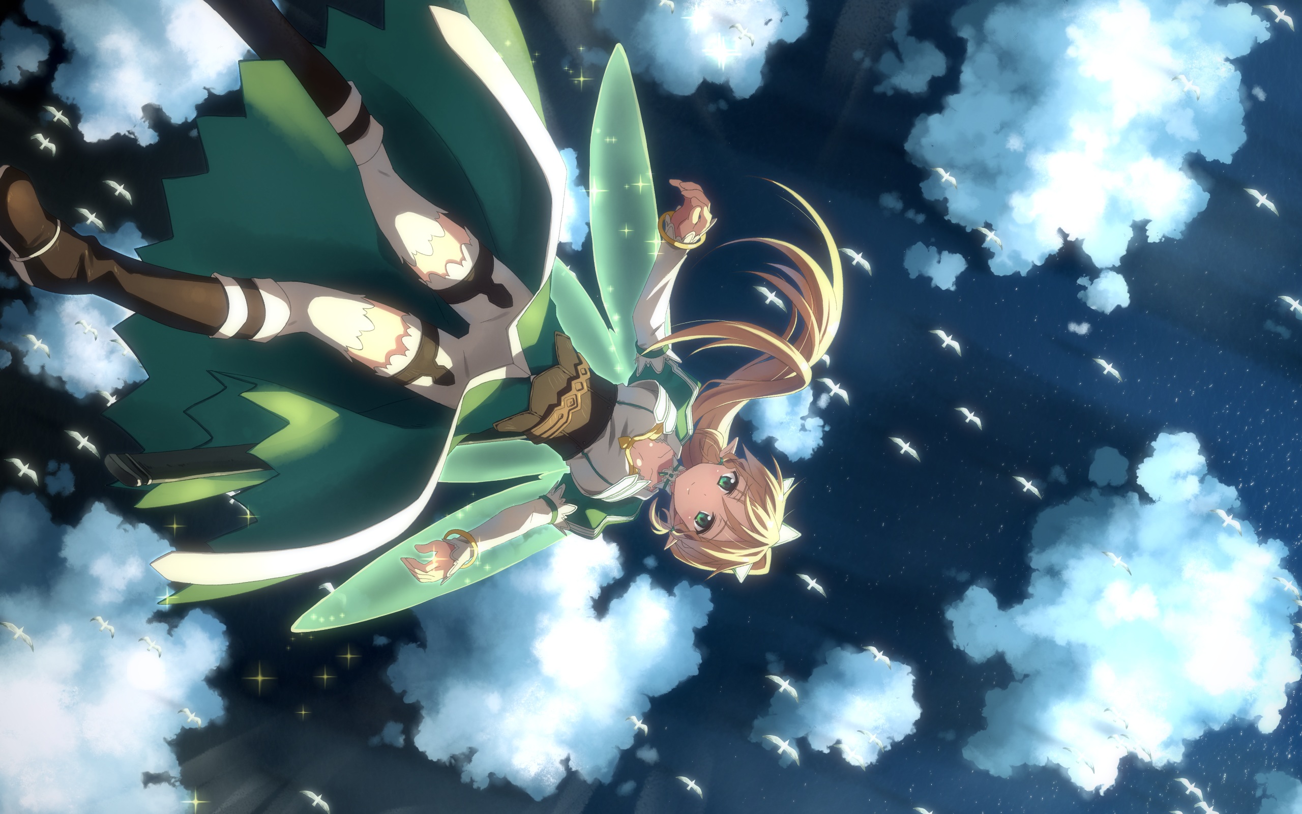 Anime 2560x1600 Sword Art Online anime anime girls clouds