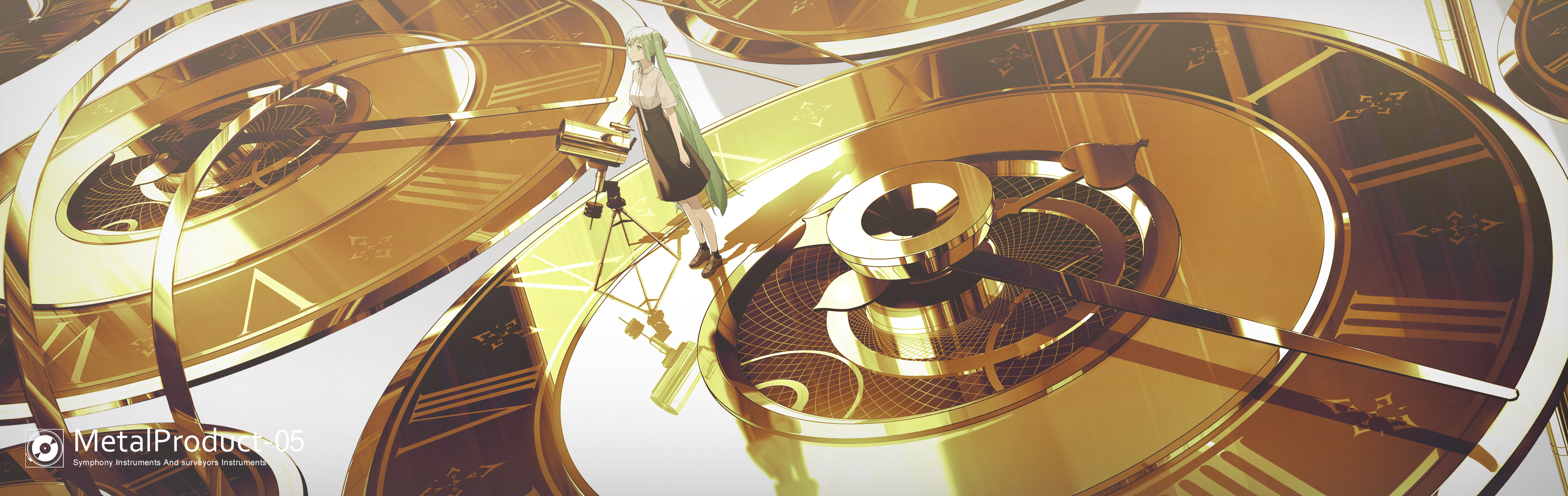 Anime 3412x1080 Hatsune Miku clockwork Vocaloid anime
