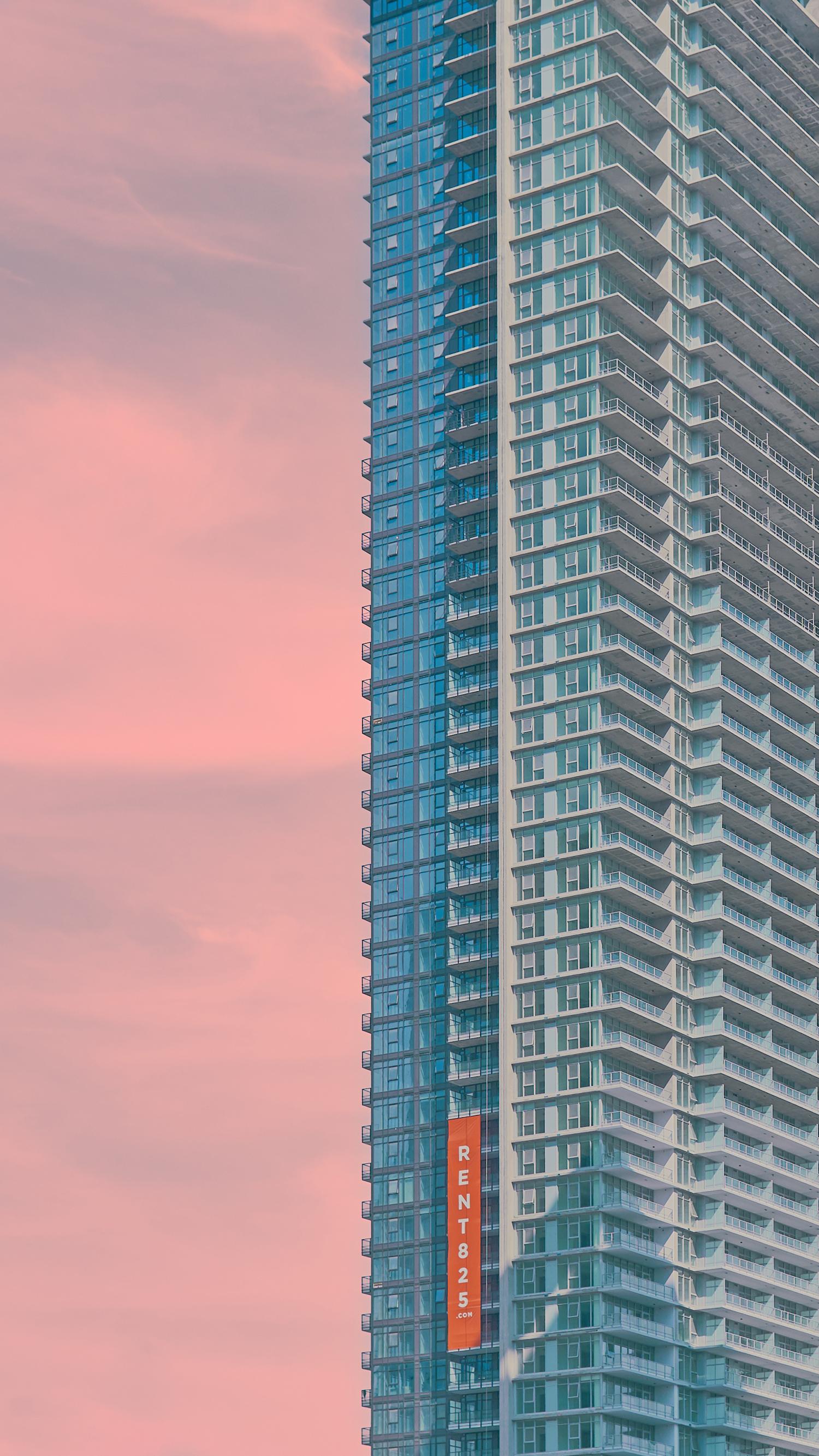 General 1500x2666 architecture sky building clouds pink clouds glass Brutalism block of flats