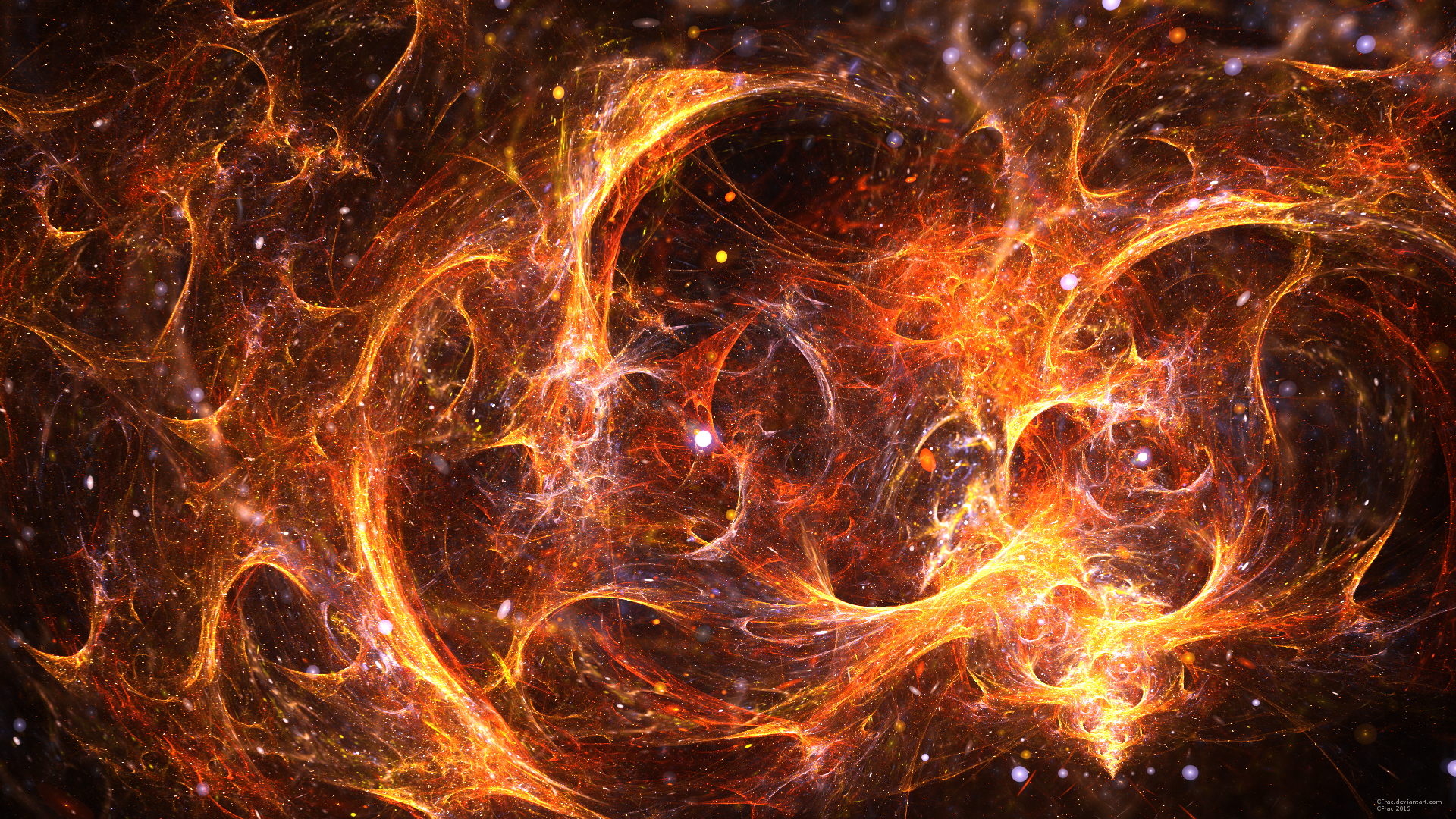 General 1920x1080 nebula stars fire glowing universe abstract watermarked ICFrac