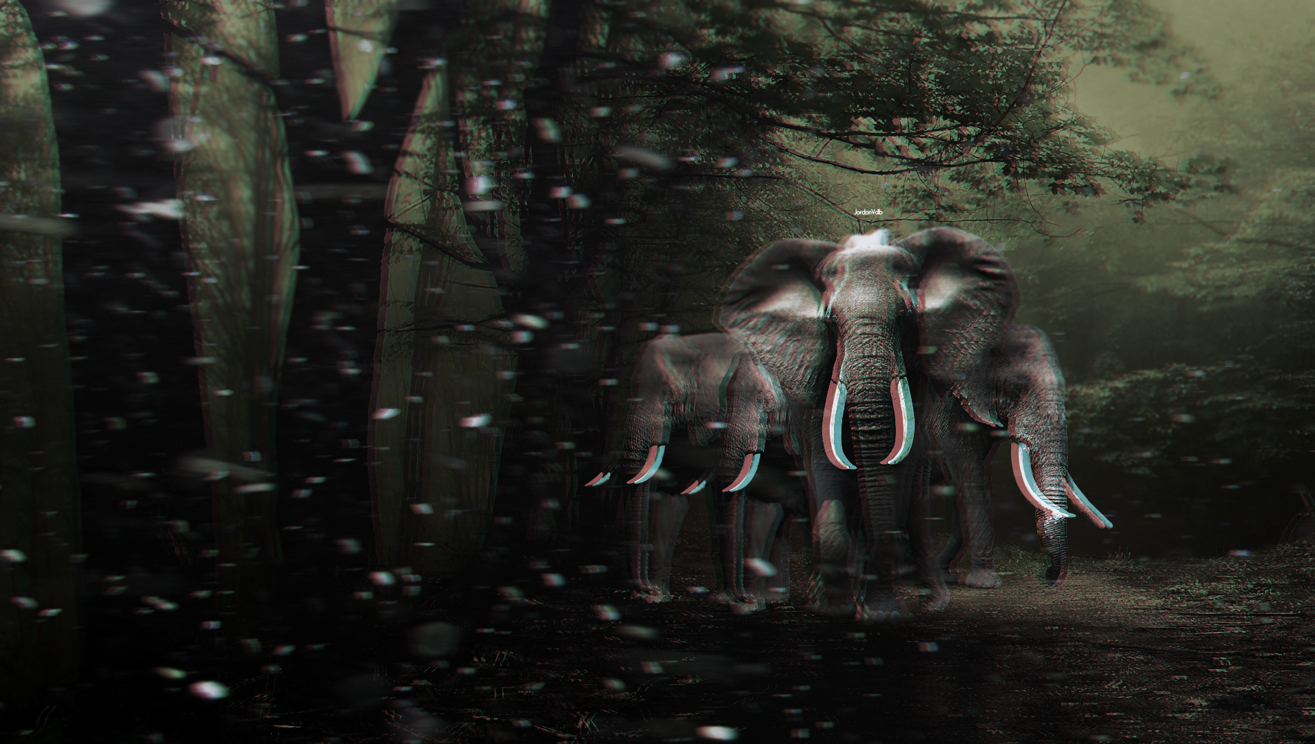 General 1908x1080 elephant photo manipulation photoshopped distortion