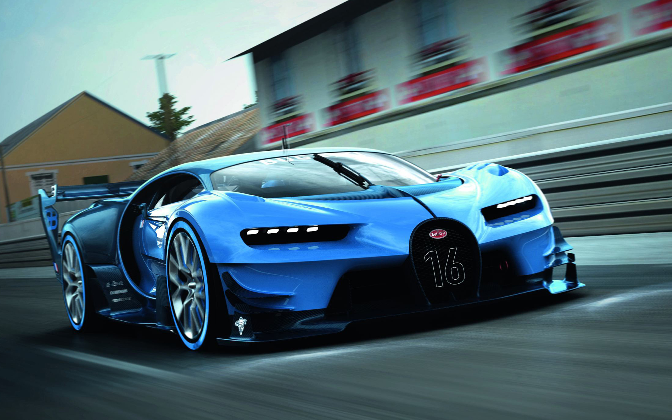 General 2560x1600 Bugatti Vision Gran Turismo Bugatti car vehicle blue cars French Cars Volkswagen Group Hypercar
