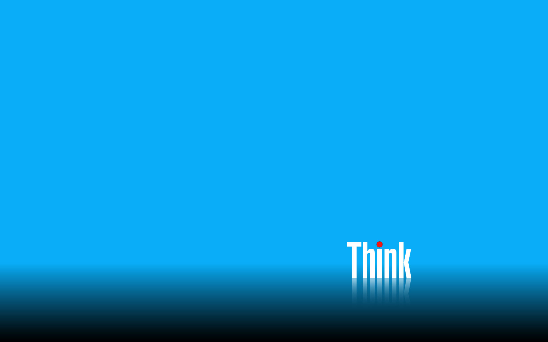 General 1920x1200 Lenovo ThinkPad blue blue background minimalism typography