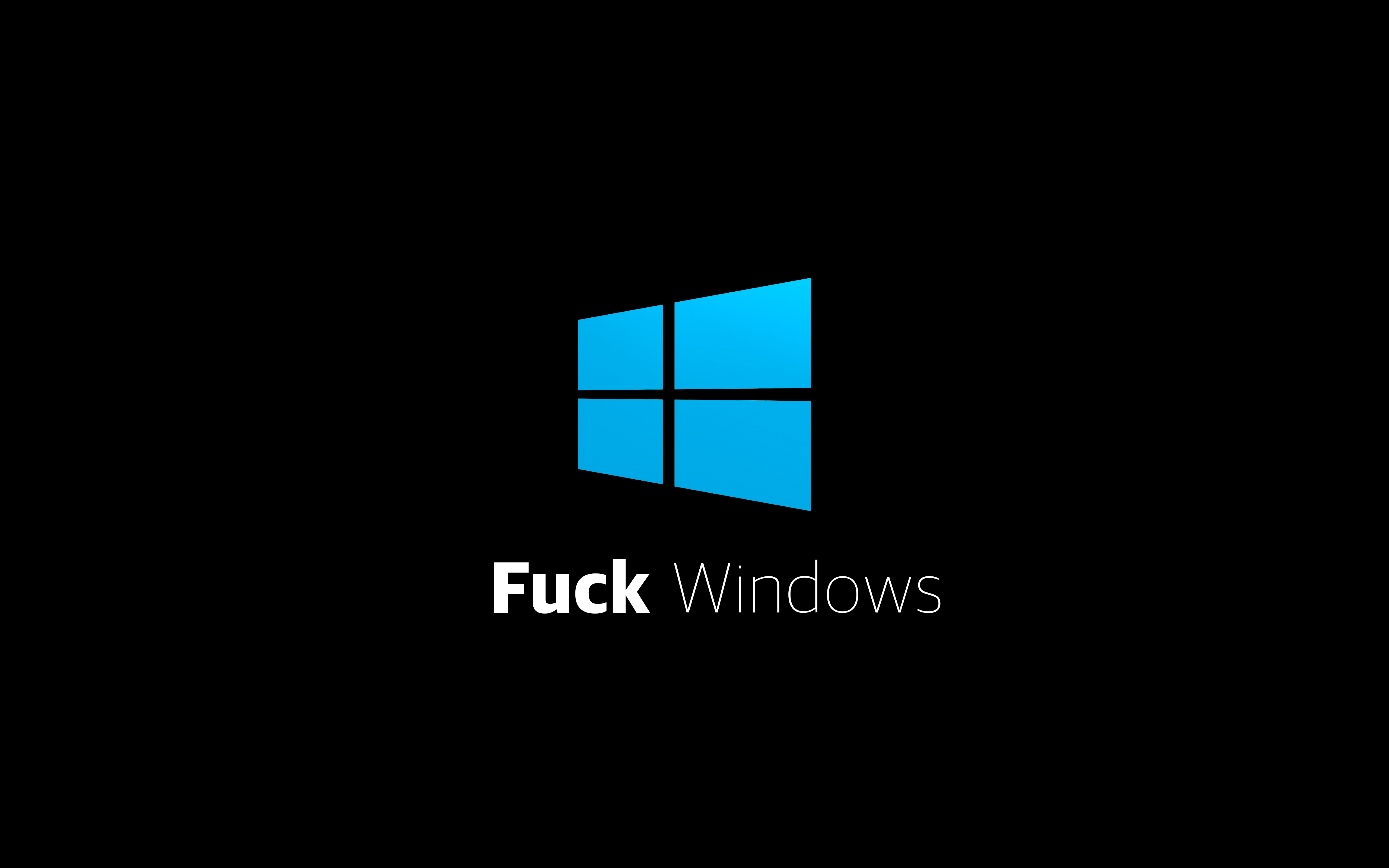 General 5120x3200 Windows 10 Microsoft fuck logo simple background black background operating system