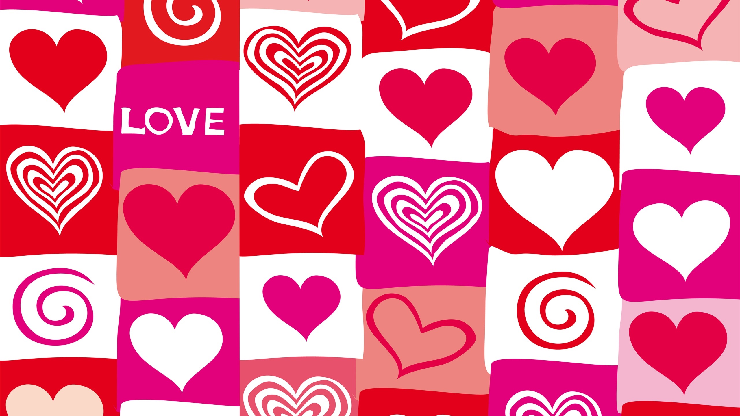 General 2560x1440 heart pink red white colorful