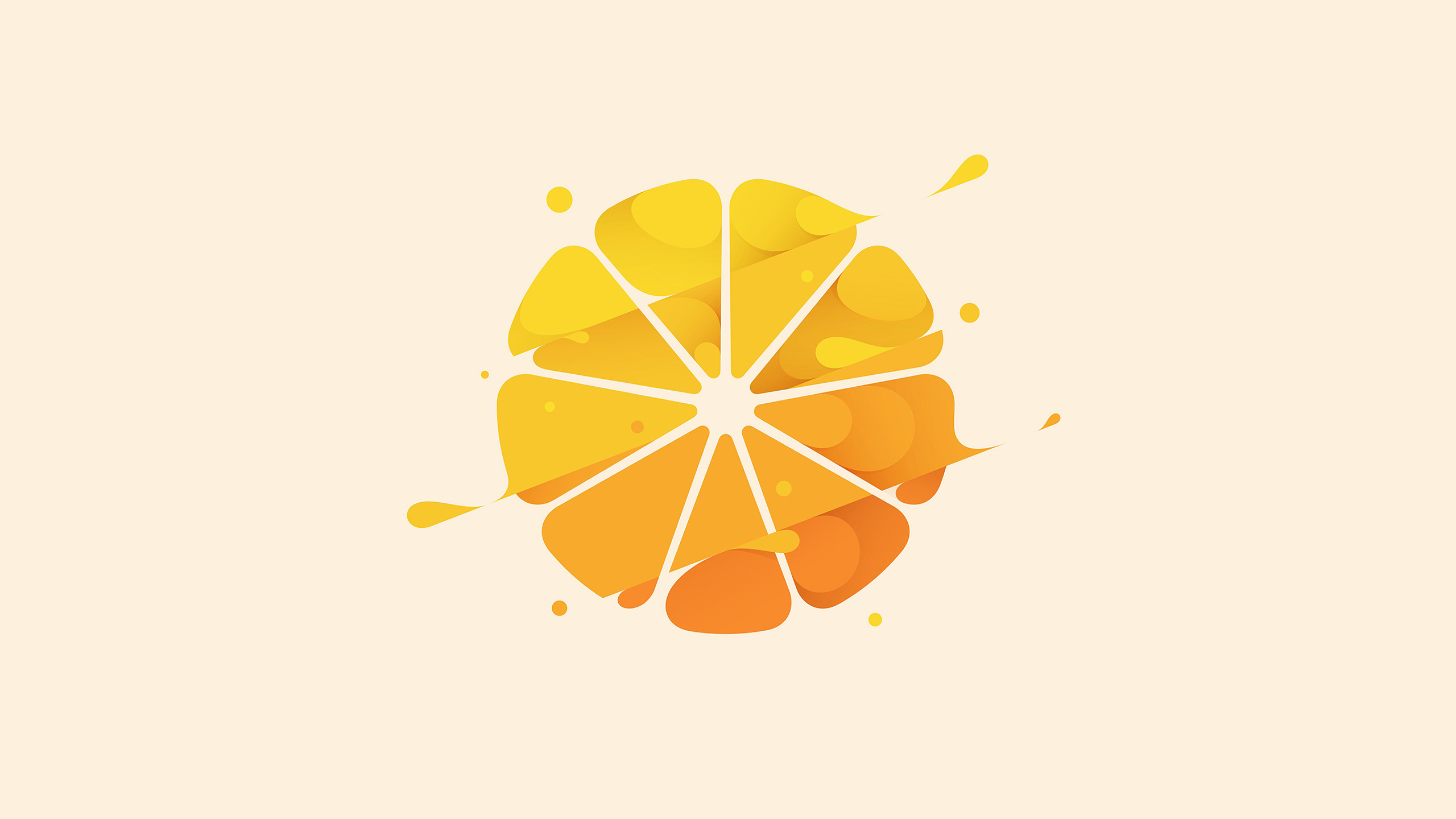General 2560x1440 orange (fruit) illustration colorful digital art