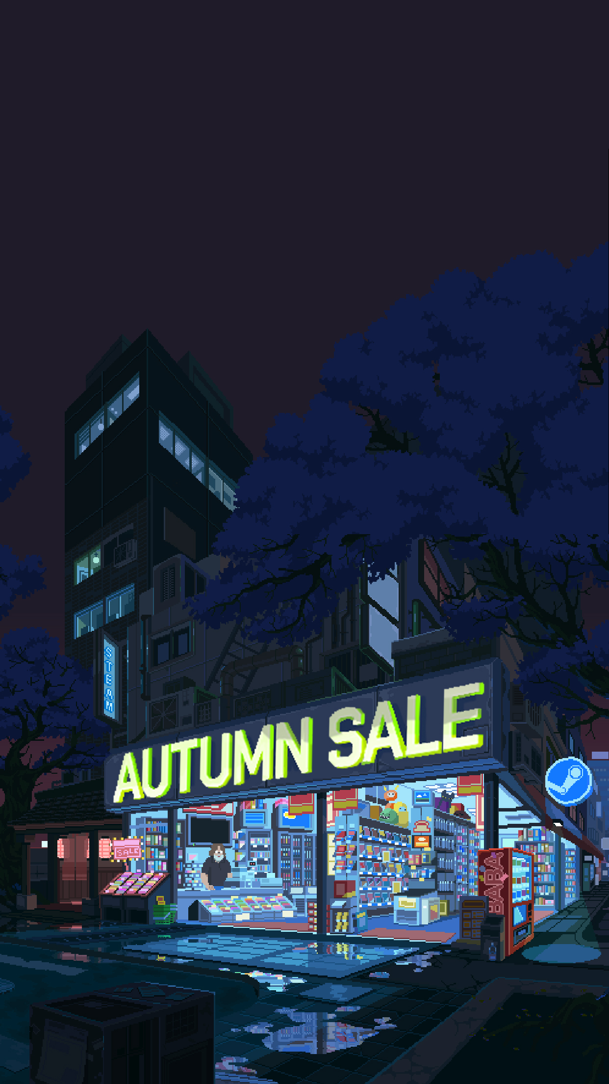 General 1242x2208 Steam (software) video game art pixel art city stores Valve