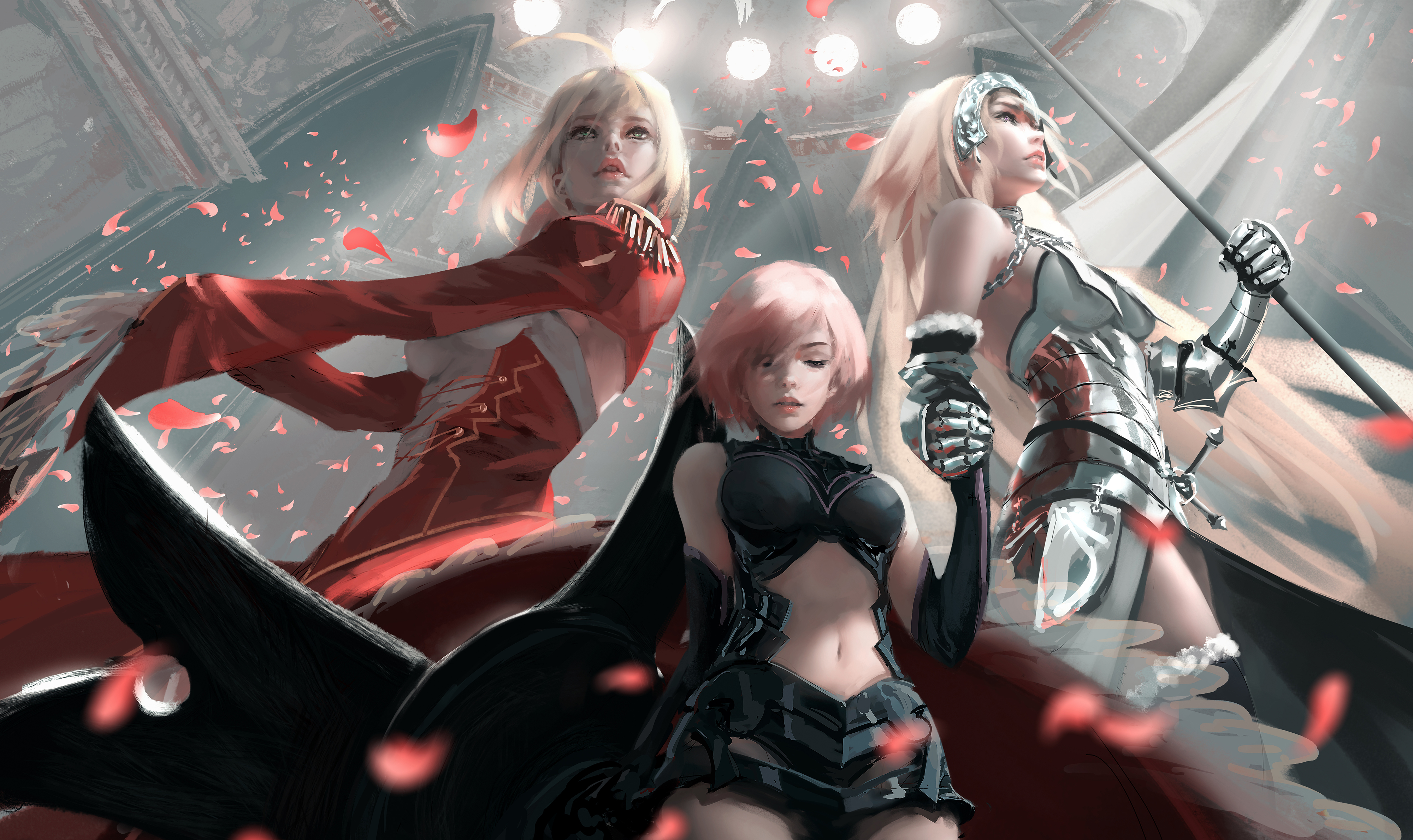 Anime 4000x2379 WLOP Fate series Fate/Grand Order Nero Claudius anime anime girls digital art artwork drawing Mash Kyrielight Jeanne d'Arc (Fate) Fate/Apocrypha  Fate/Extra