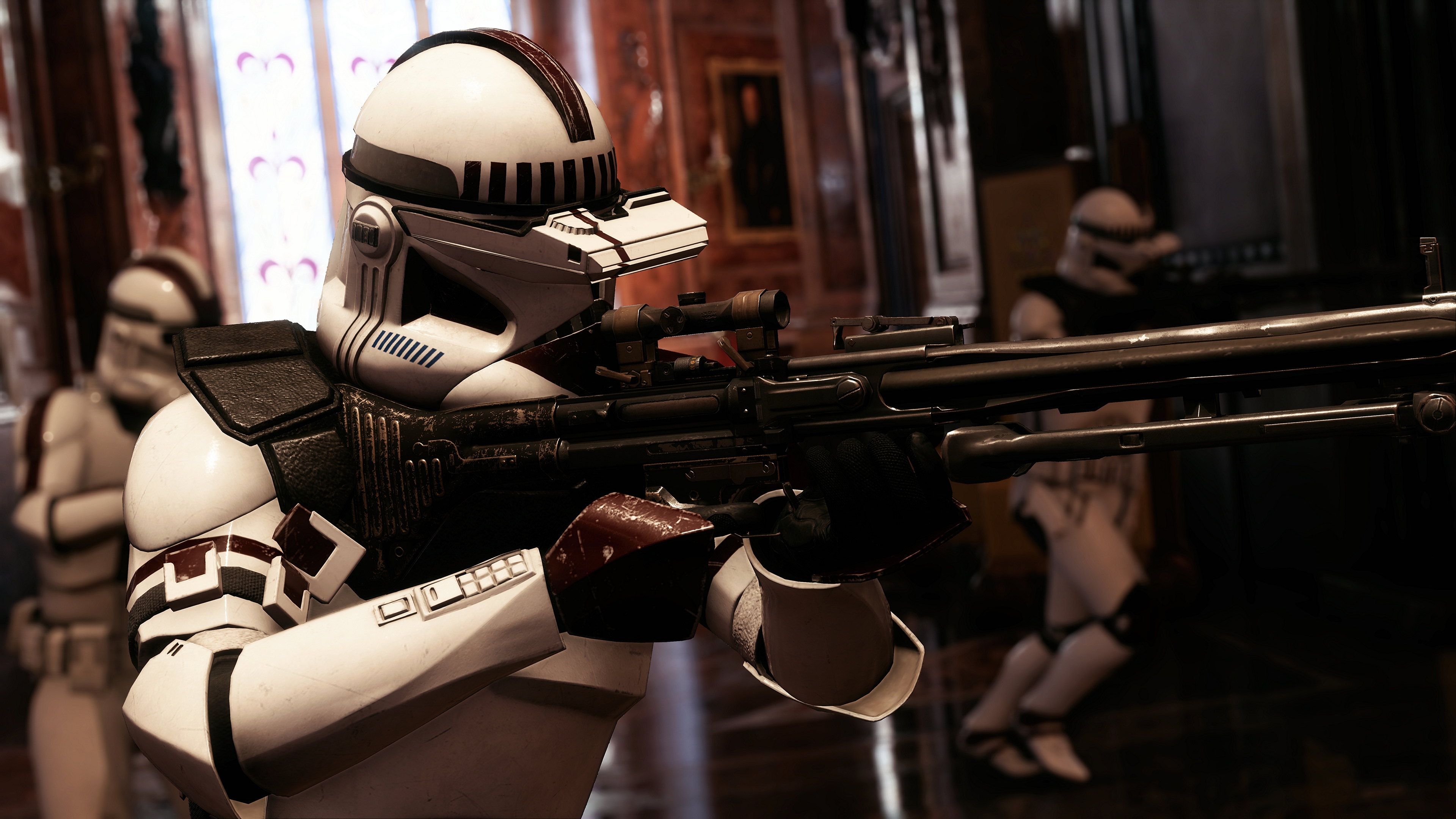 General 3840x2160 Star Wars Battlefront II Star Wars video games clone trooper sniper rifle