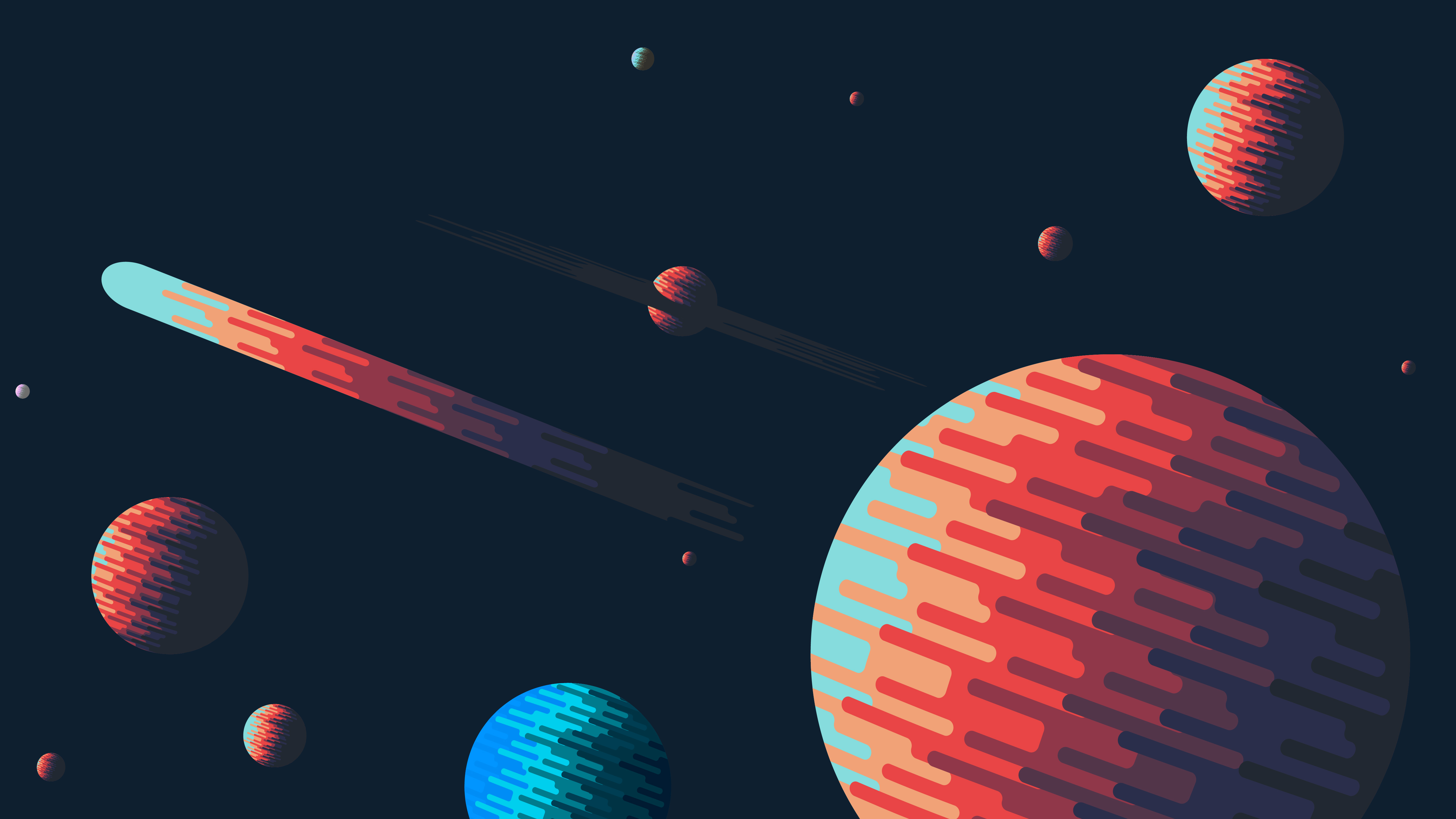 General 5120x2880 space planet digital art Kurzgesagt – In a Nutshell