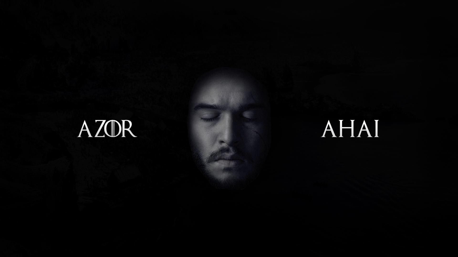 General 1920x1080 Game of Thrones A Song of Ice and Fire Azor Ahai Jon Snow TV series actor face men black background simple background