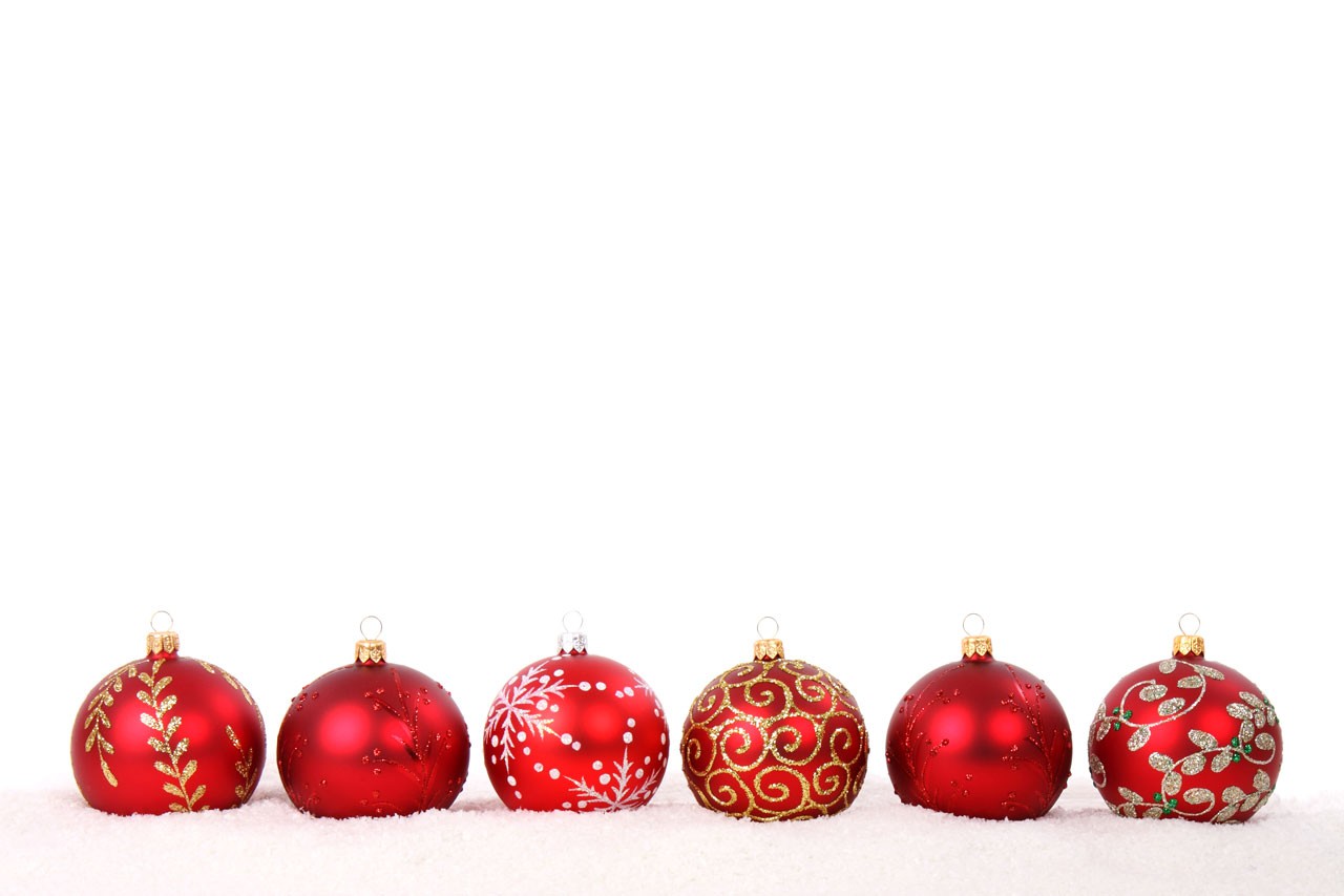 General 1280x853 Christmas white background red white Christmas ornaments  simple background