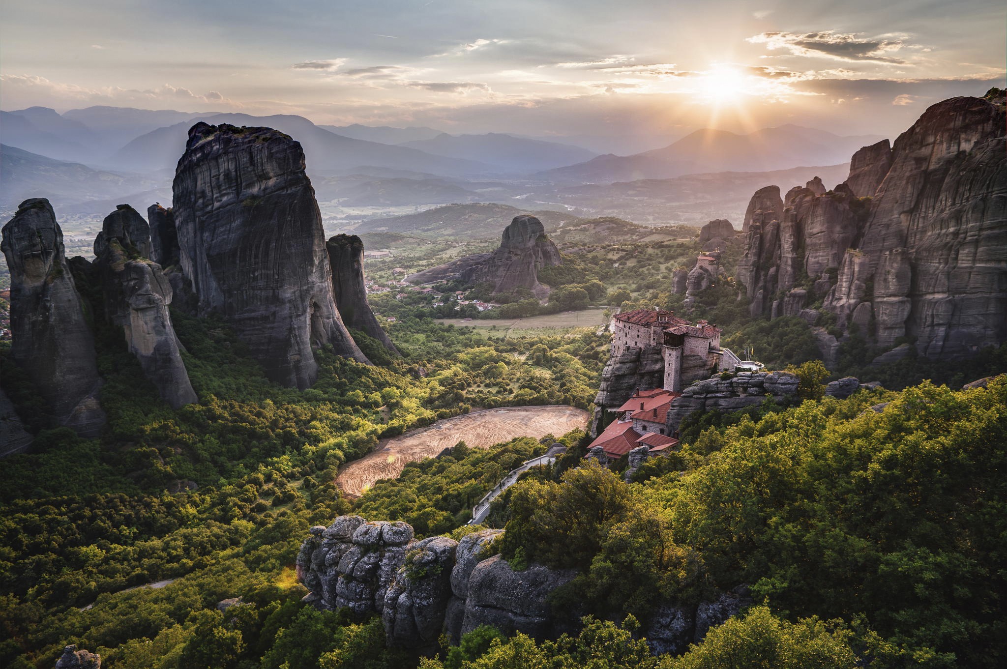 General 2048x1361 Greece nature monastery Meteora landscape cliff mountains