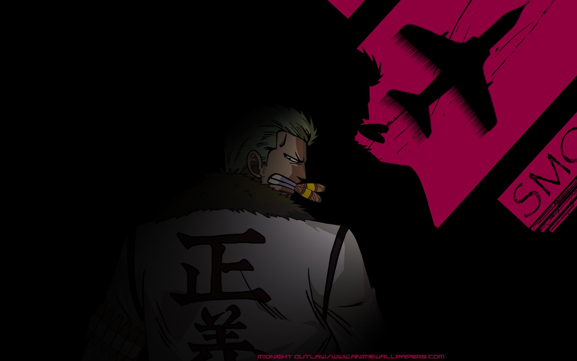 Anime 1920x1200 One Piece Vice Admiral Smoker anime boys dark