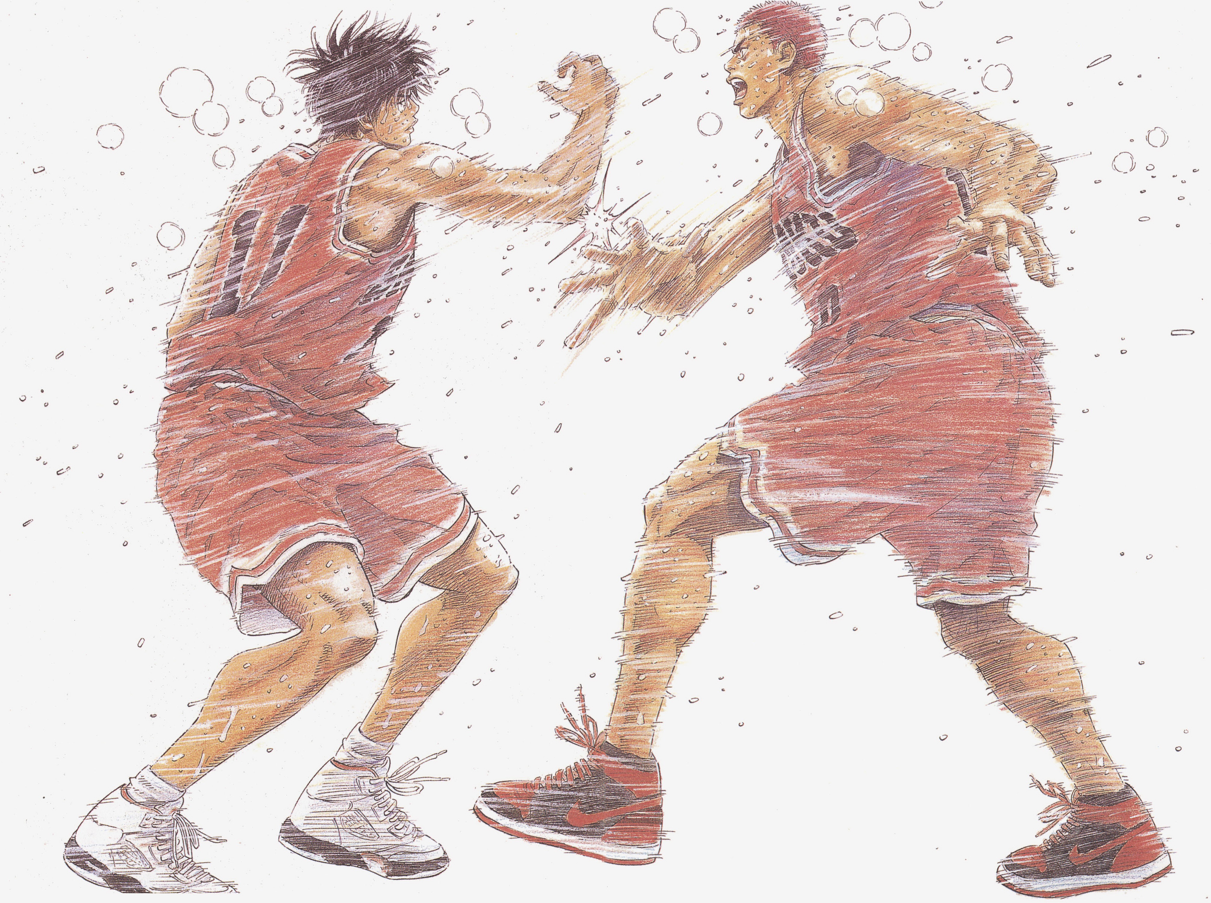 General 4022x3000 basketball Sakuragi Hanamichi anime anime boys sport white background simple background digital art