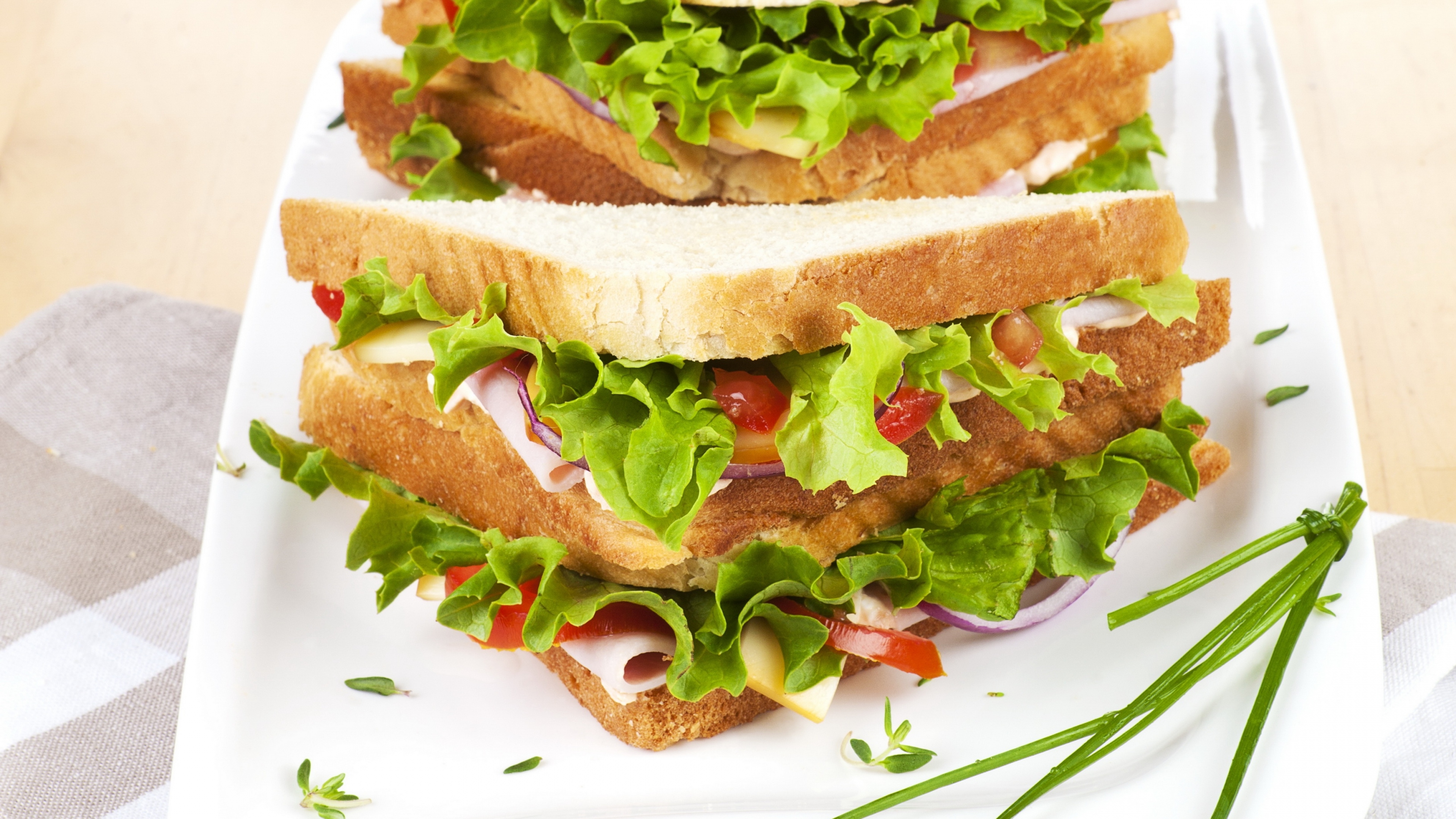 General 3840x2160 sandwiches food salad bread