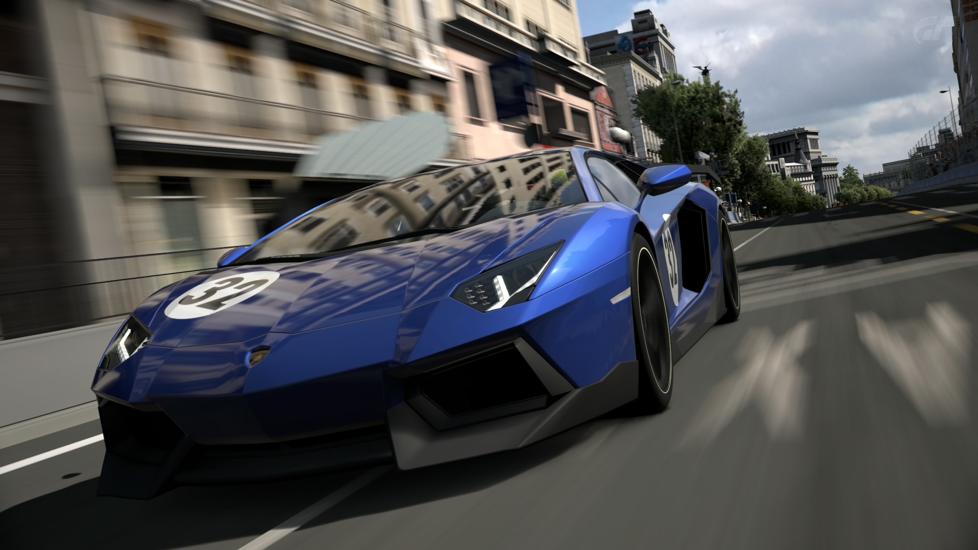 General 1920x1080 Gran Turismo 6 Lamborghini Aventador supercars car video games blue cars racing Lamborghini