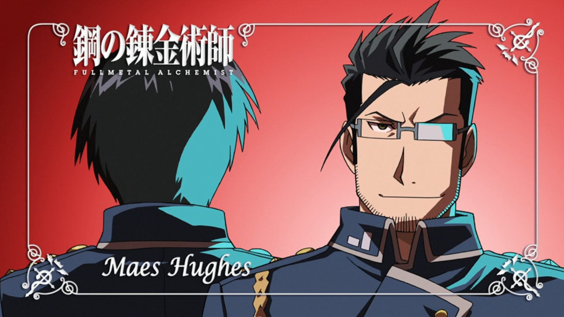 Anime 1920x1080 Fullmetal Alchemist: Brotherhood Hughes anime men anime red background