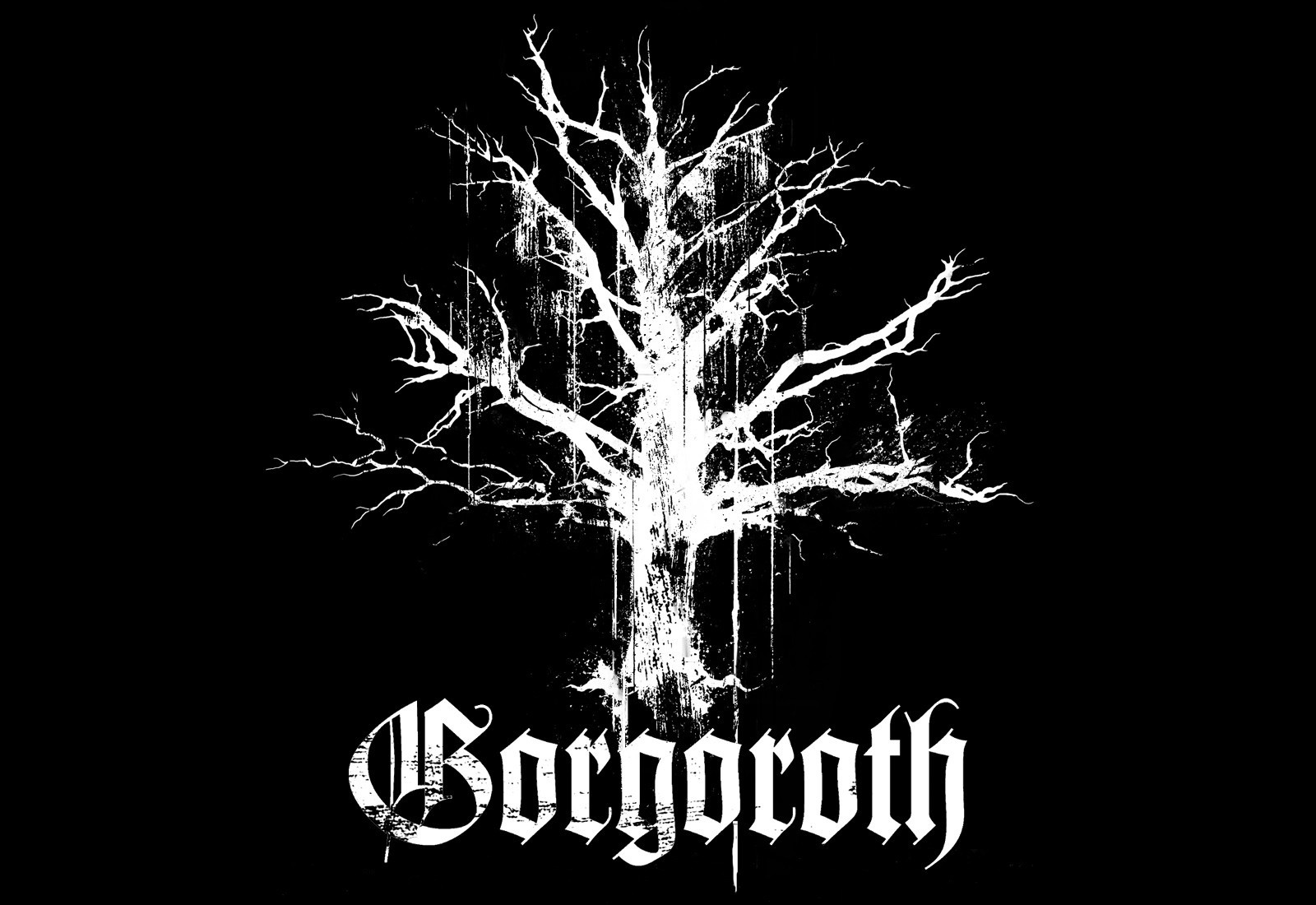General 1600x1100 black metal Gorgoroth typography music extreme metal trees simple background black background