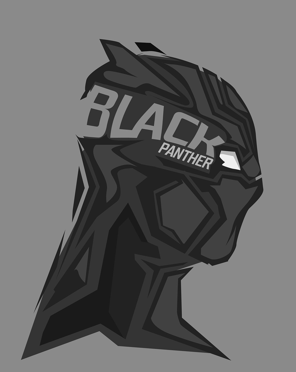 General 1200x1510 Bosslogic Marvel Comics gray background Black Panther profile superhero