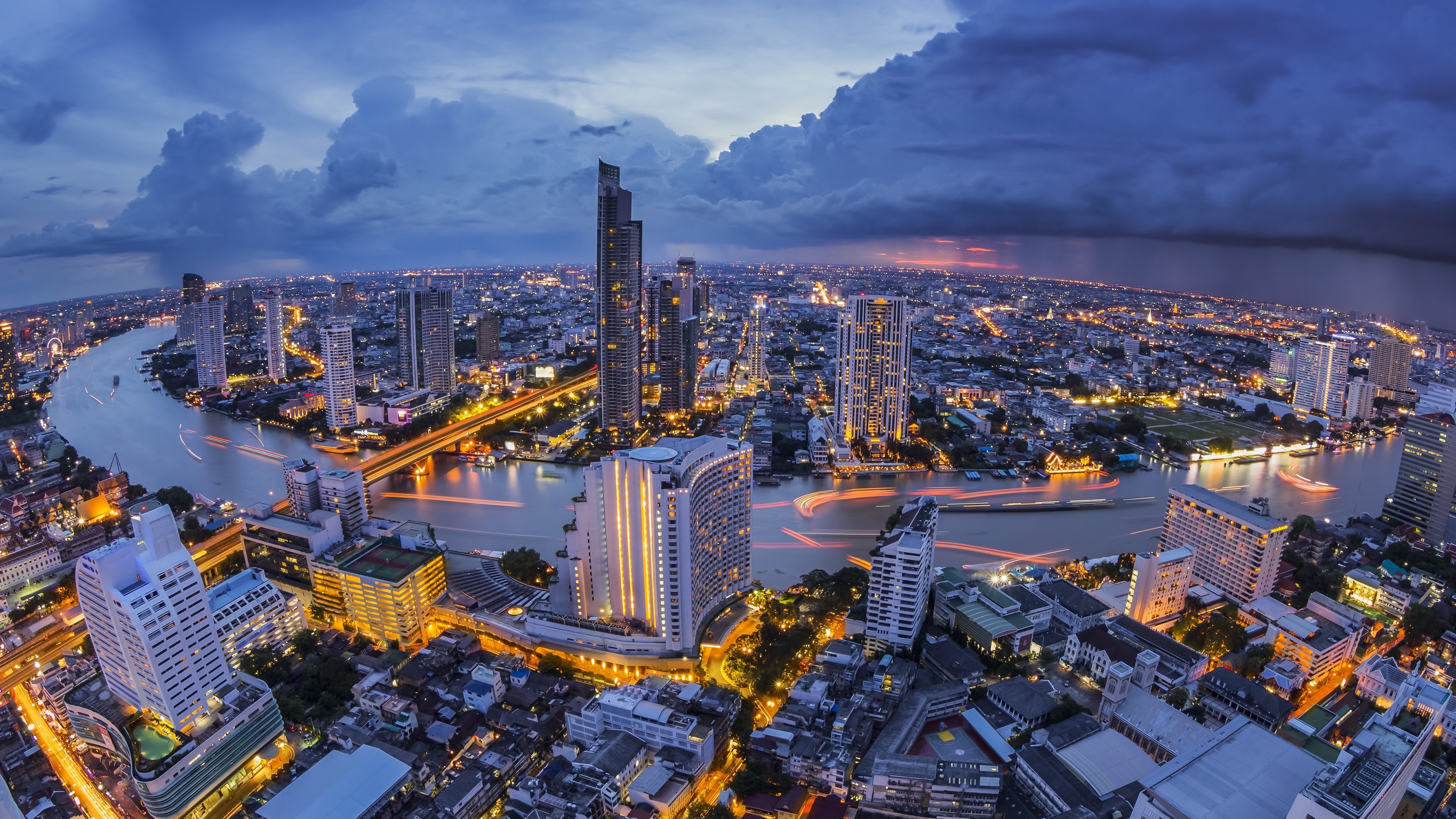 General 3840x2160 city cityscape high angle Asia Bangkok