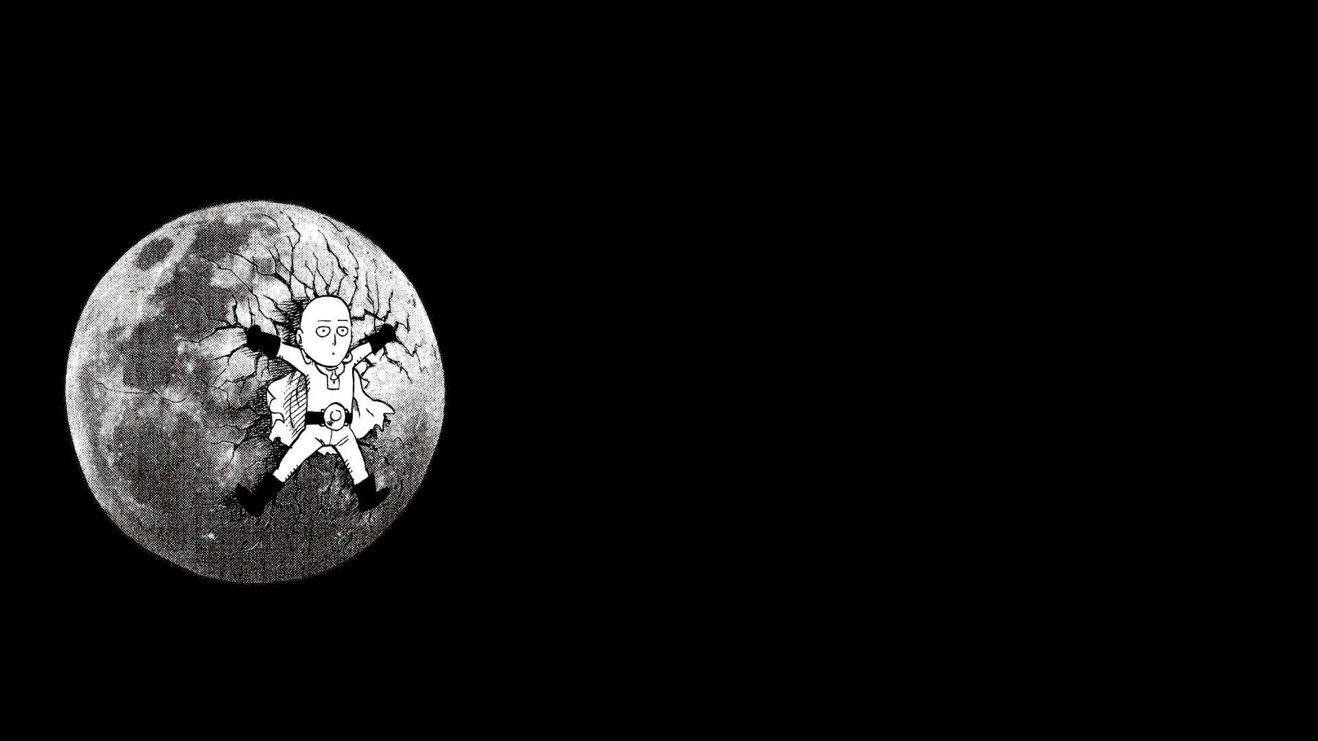 Anime 1920x1080 One-Punch Man monochrome simple background anime anime boys black background
