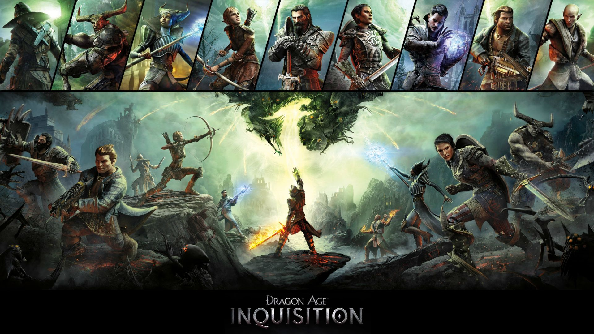 General 1920x1080 video games fantasy art collage RPG Dragon Age: Inquisition PC gaming Bioware Electronic Arts