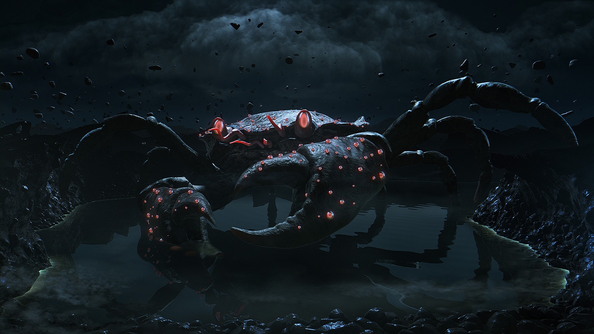 General 1920x1080 CGI creature crabs artwork fantasy art digital art
