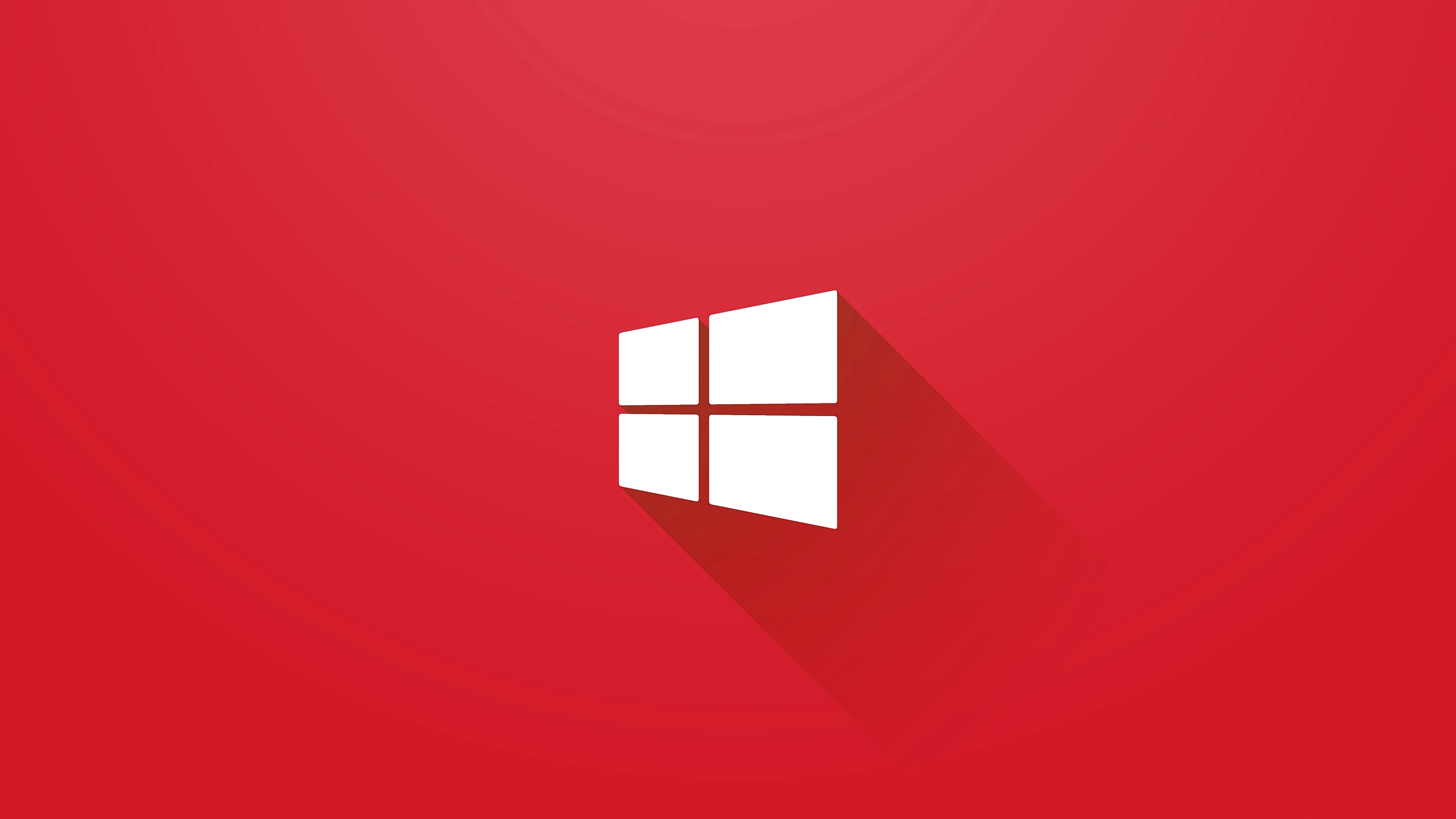 General 3840x2160 Windows 10 logo brand red operating system red background simple background Microsoft Windows