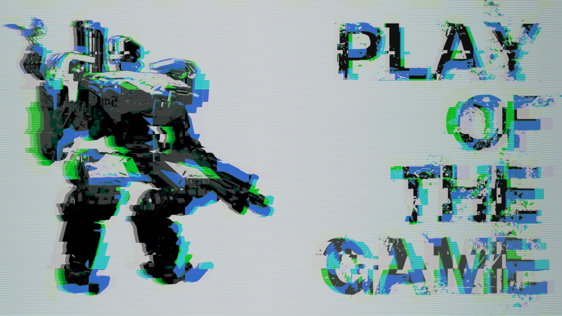 General 1920x1080 video games Overwatch Bastion (Overwatch) glitch art PC gaming video game art typography