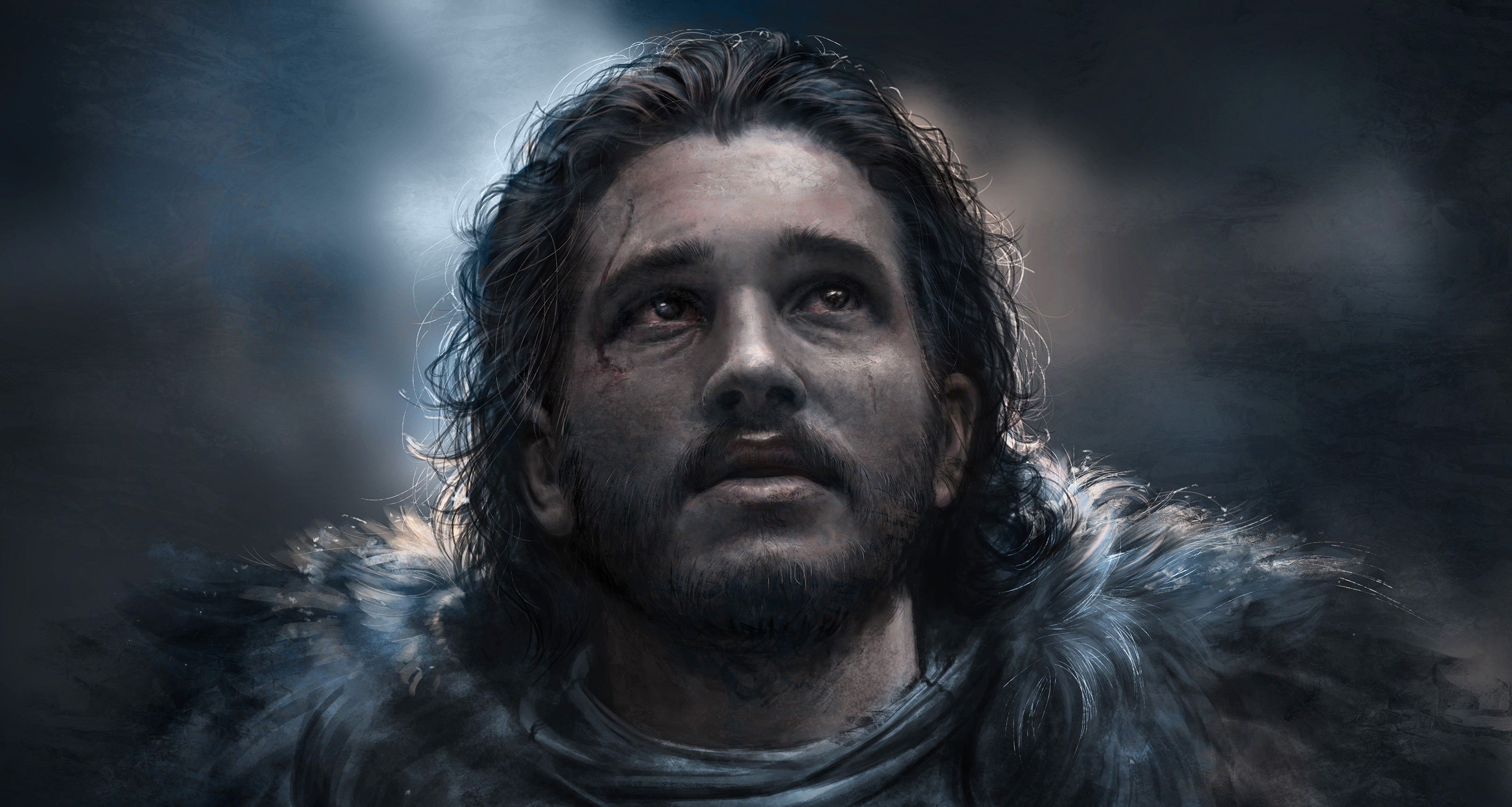 People 3216x1716 Game of Thrones Jon Snow fantasy men men TV series closeup