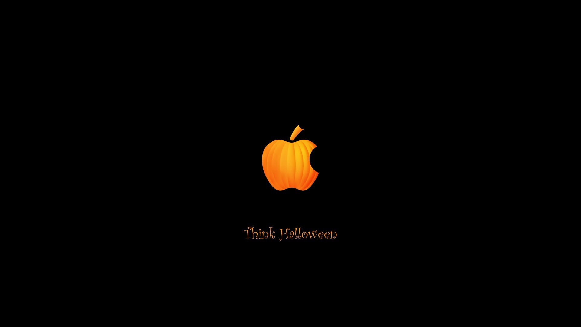 General 1920x1080 Halloween Apple Inc. pumpkin black background brand